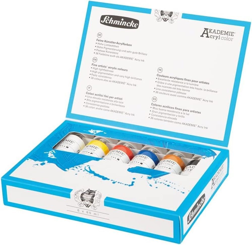 Schmincke Acrylfarbe Akademie AcrylColor 6x60ml