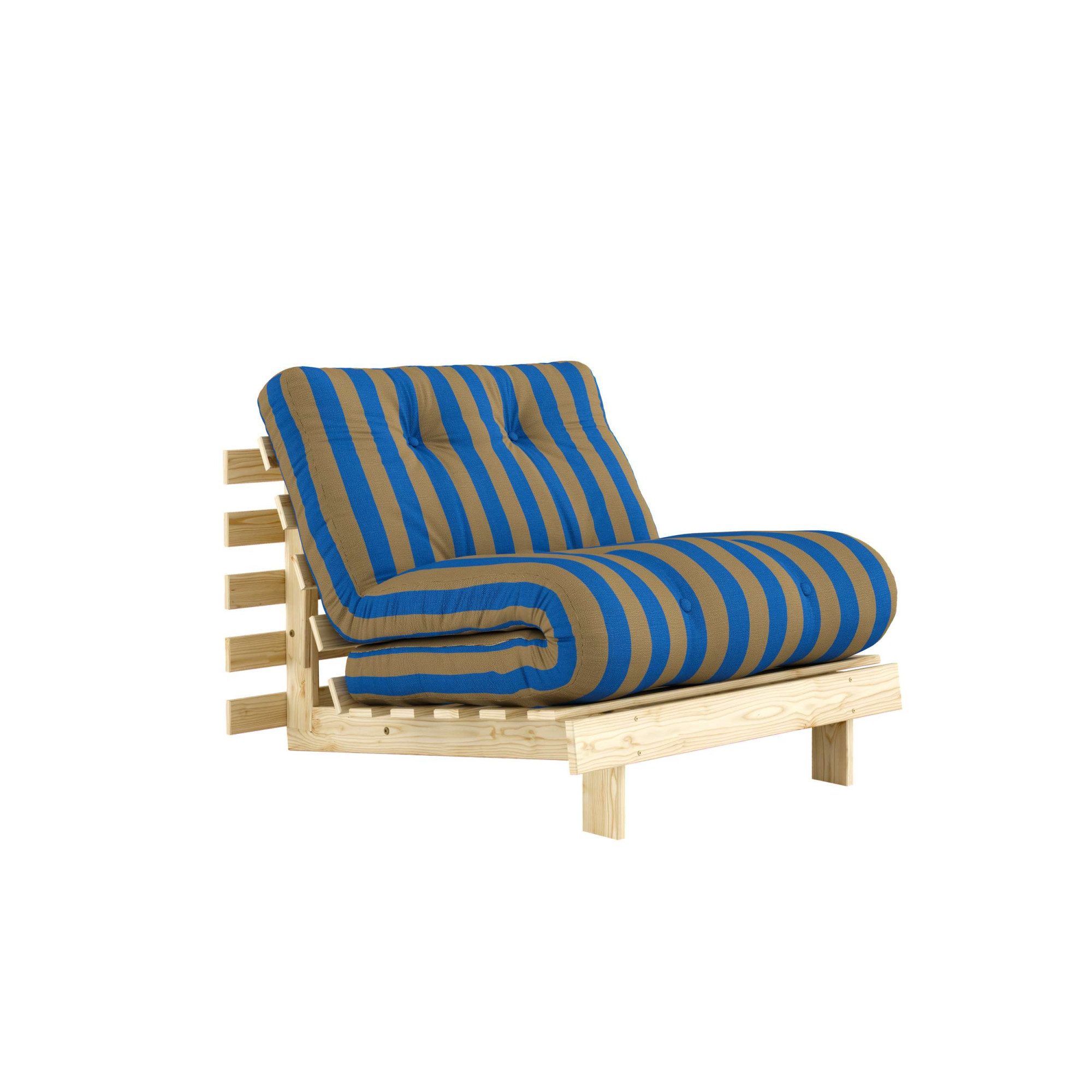Karup Design Daybett Roots Sofa Bed, Schlafsofa, Bettfunktion, FSC®-Massivholz, B: 90 cm, Inkl. Futonmatratze. Made in Europe, minimalistisches Design