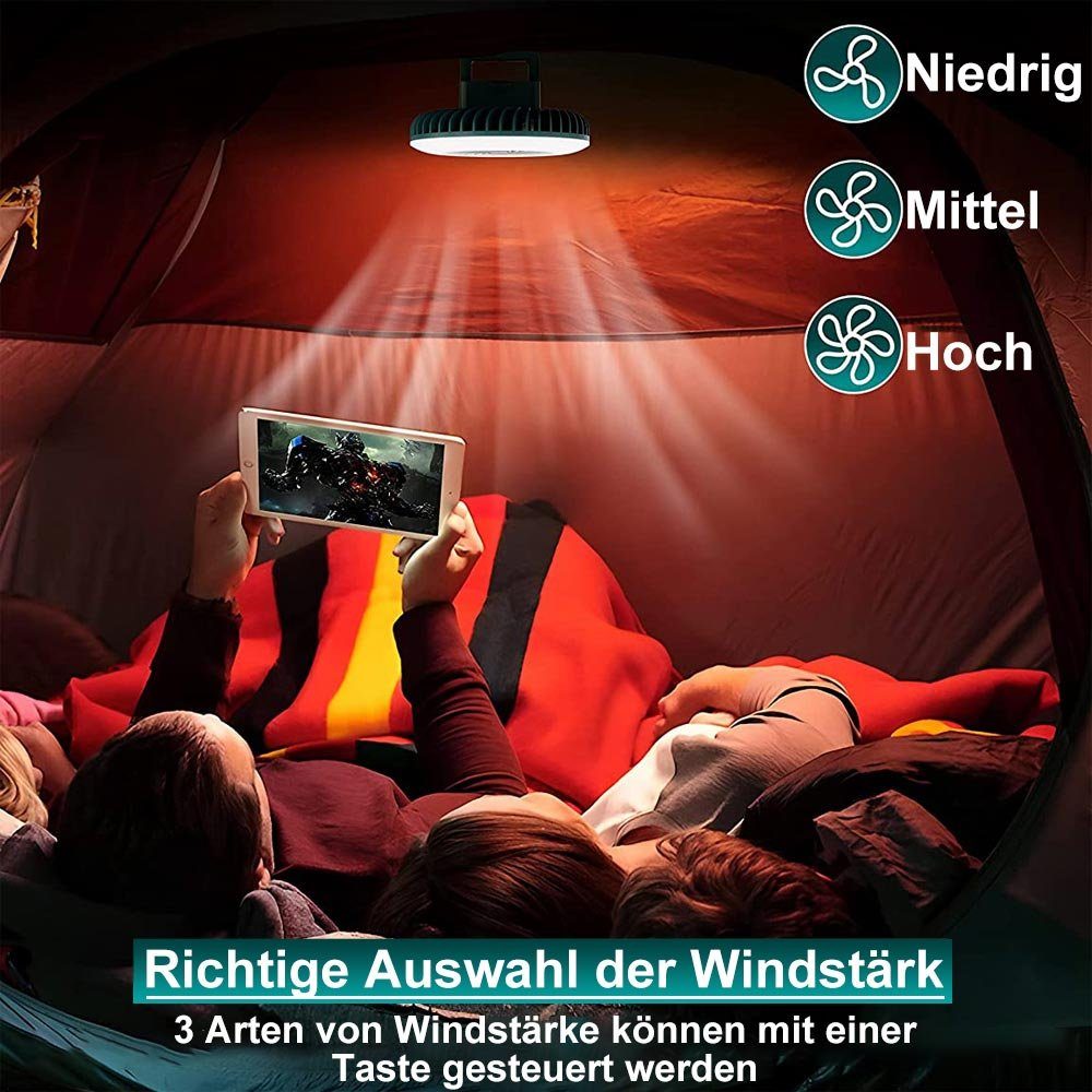 Wohnmobil, und Hurrikan USB; wiederaufladbar, Outdoor Deckenventilator LED-Licht, mit Magnet, Picknick Ausfall wasserdicht, Camping Deko Haken Rosnek für Notfall