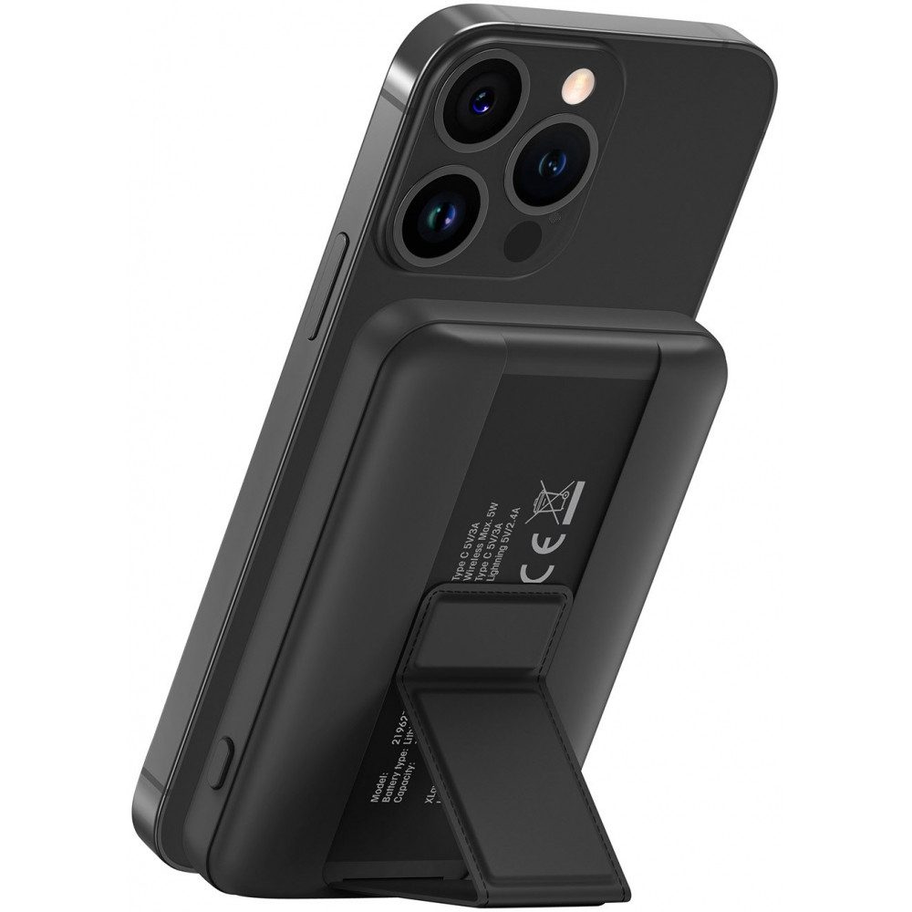 XLAYER xlayer magfix pro powerbank 5000mAh schwarz. Wireless Charger (Powerbank, MagSafe-kompatibel für iPhones, MagSafe-kompatibel für iPhones)
