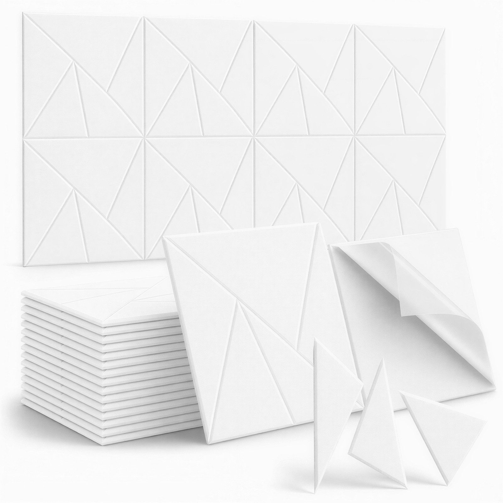 LEMLIT Akustikplatte Selbstklebende Akustikpaneele Quadratische Schallschutz Wand 12 Stück, (12er Set, 12-St., 30x30 cm), Für Schalldämmung Wandverkleidung, Studio Wohnzimmer Homeoffice