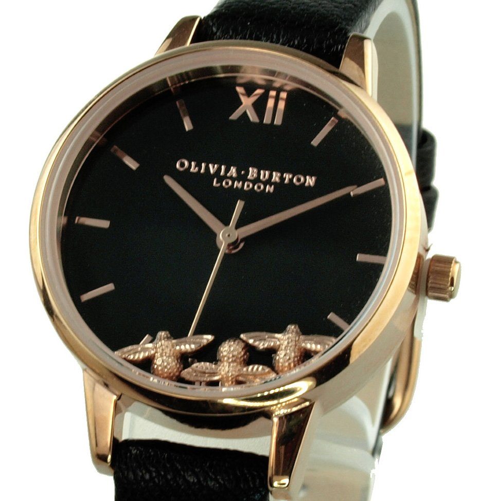 Rosegold Damen Quarzuhr OB16CH06 Uhr BURTON Busy Black Bees OLIVIA