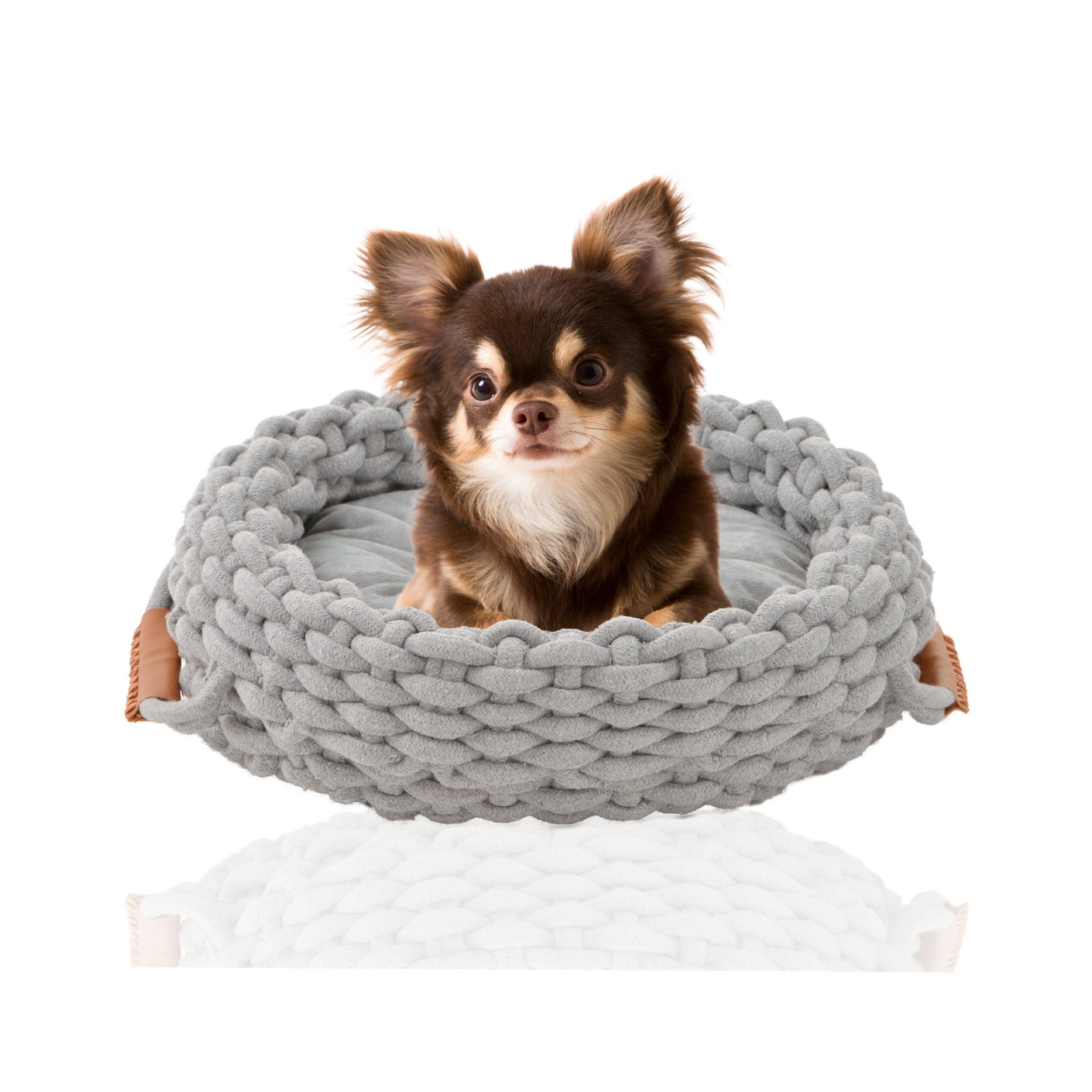 Rohrschneider Tierbett Kuscheliges Hunde- & Katzenbett, Wahre Tierliebe: flauschig und rund