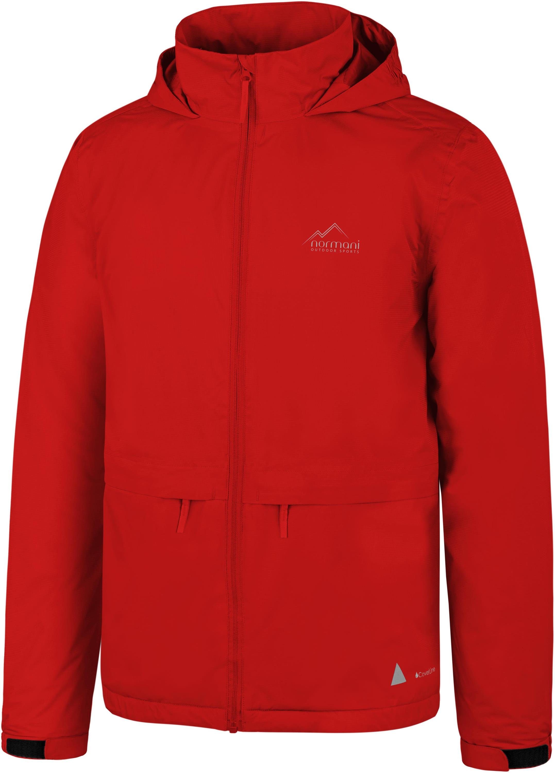 normani Regenjacke Kinder-Regenjacke Seattle Wasserdichte Outdoorjacke Regenmantel mit Kapuze und 3M Reflektoren – Bild 2 von 5