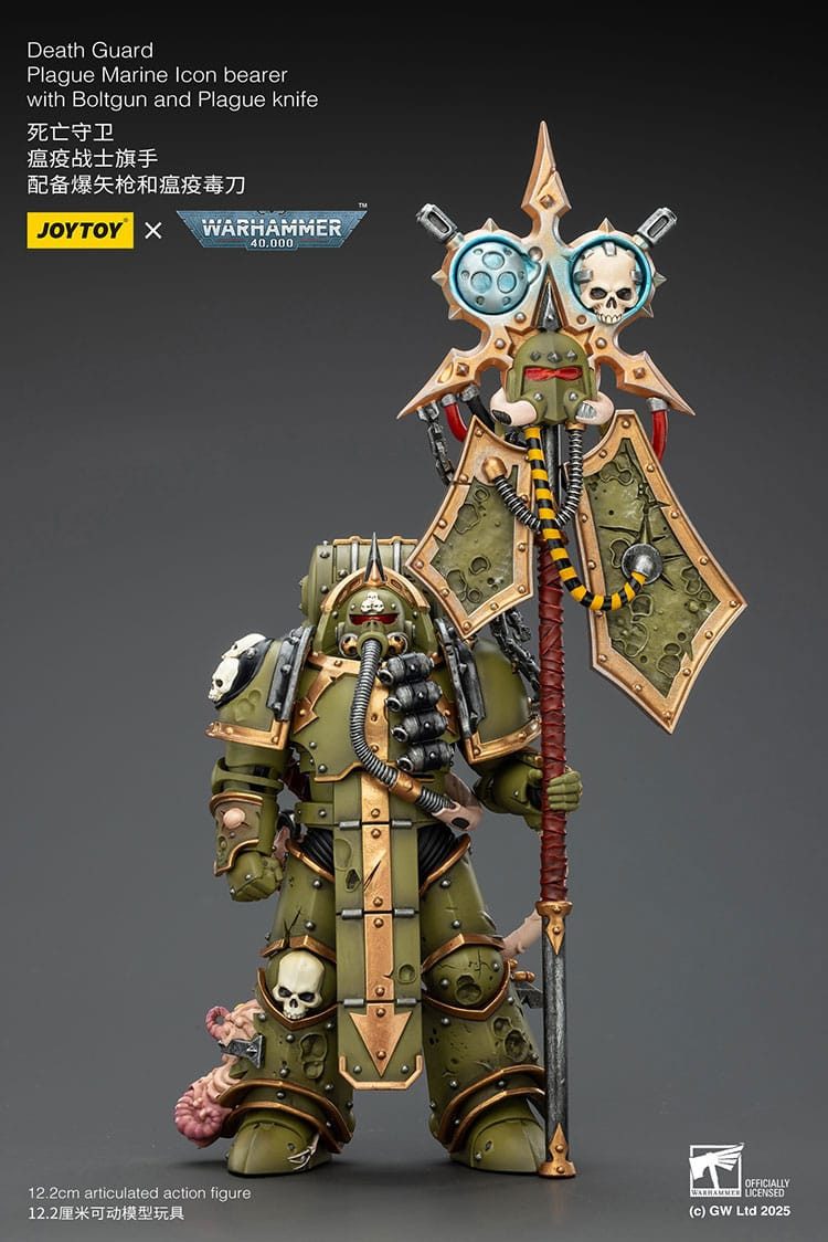 Joy Toy (CN) Actionfigur Warhammer 40,000 Actionfigur Death Guard Plague Marine Icon bearer wit