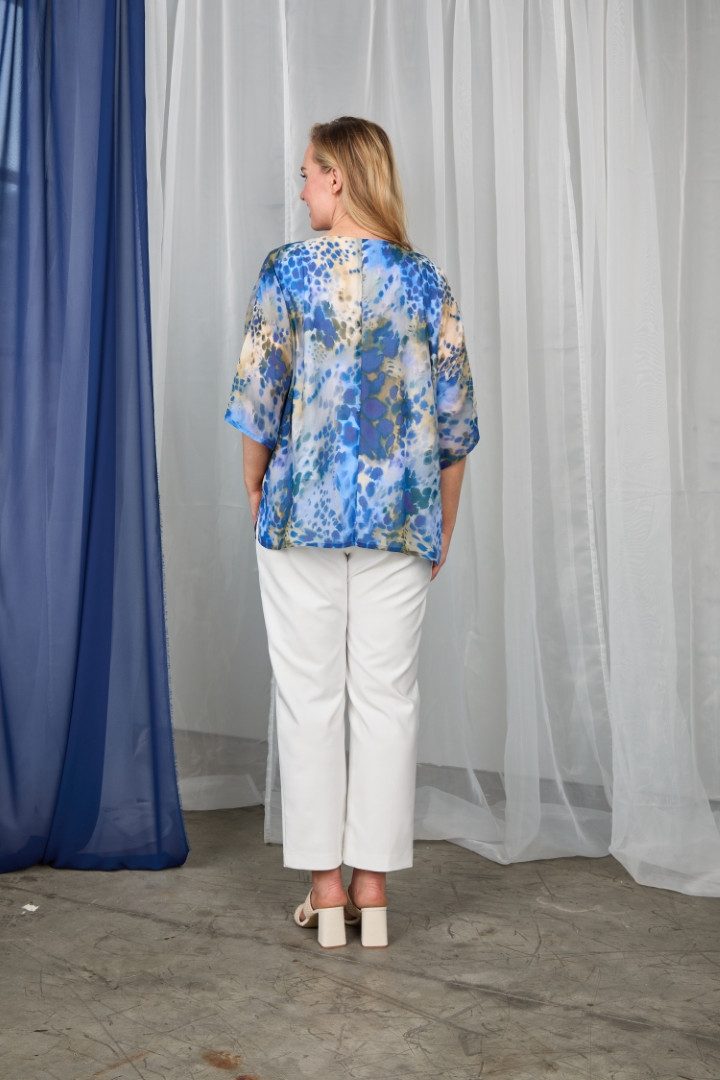 Mona Lisa REDLINE Chiffontunika Große Größen (Chiffonbluse mit Top) figurschmeichelnd