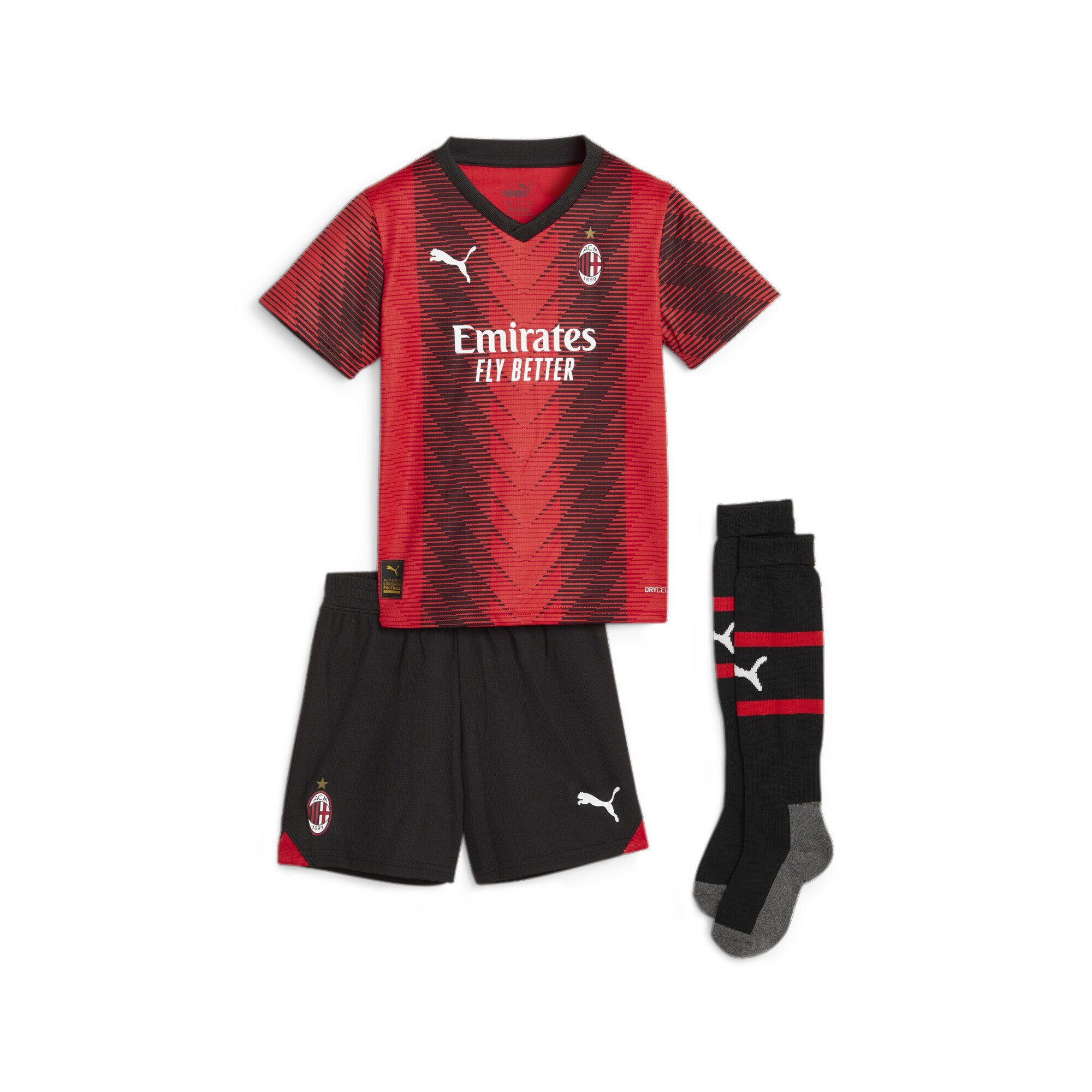PUMA Trainingsanzug AC Milan 23/24 Heimtrikot Mini-Kit Jugendliche