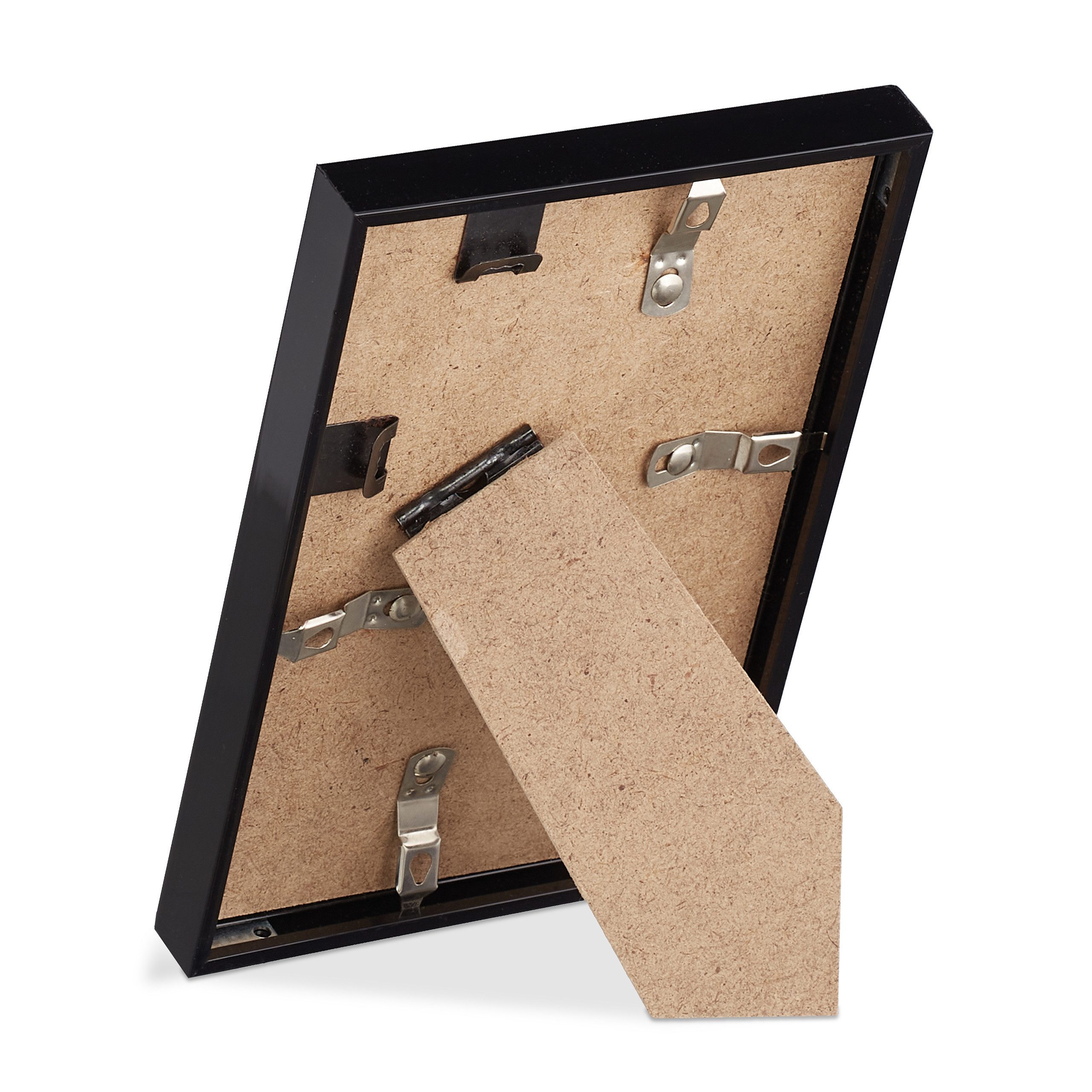 relaxdays Bilderrahmen 2er Set 10 x 15 cm, schwarz