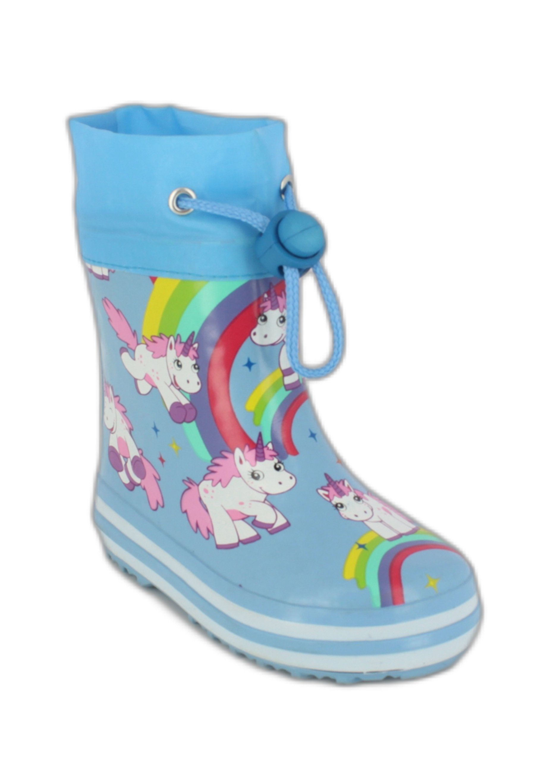 Beck Kleinkinder Gummistiefel Rainbow mit Warmfutter Gummistiefel (für warme Füße bei Nässe und Kälte) leichte flexible Sohle