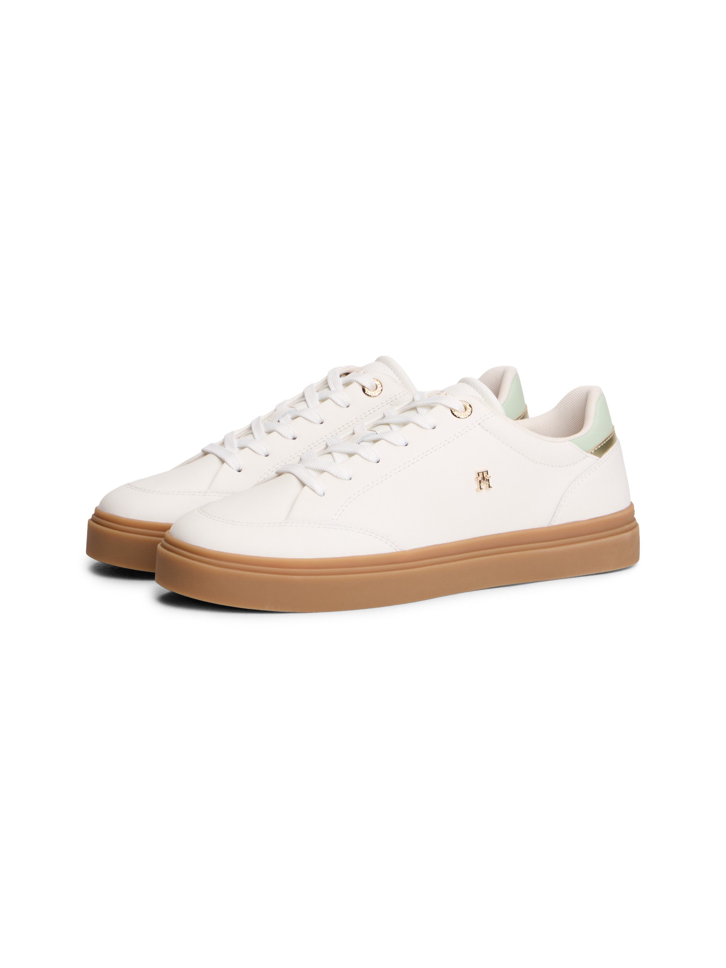 Tommy Hilfiger TH CHIC SNEAKER ELEVATED Plateausneaker, Freizeitschuh, Halbschuh, Schnürschuh mit Kontrastbesätzen