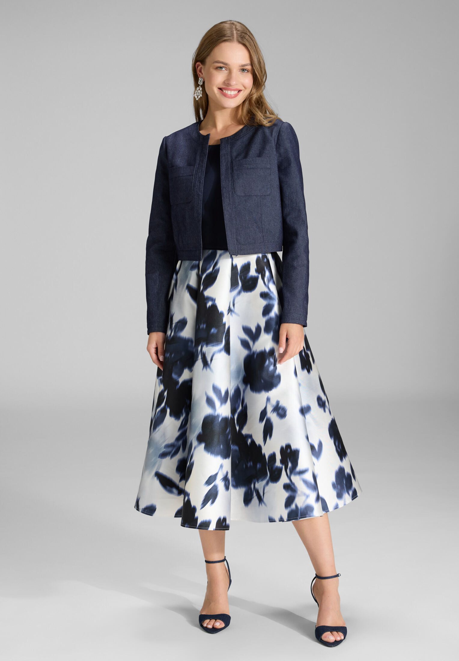 SWING Jackenblazer Figurbetonte Passform