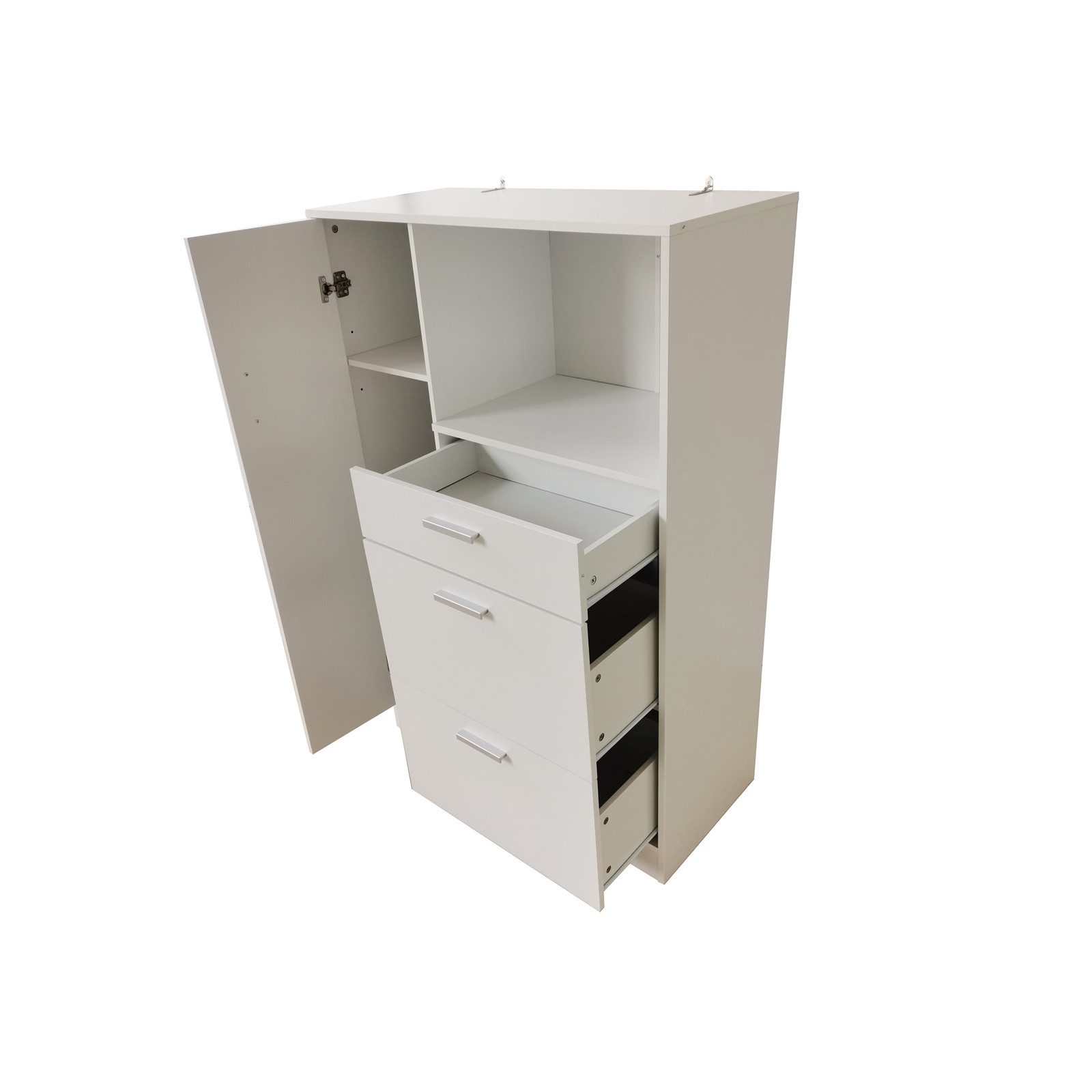 HTI-Line Küchenbuffet Küchenschrank Kombi L Blanca (Stück, 1-St., 1 Küchenschrank Kombi L Blanca) Küchenbuffet Mehrzweckschrank Mikrowellenschrank