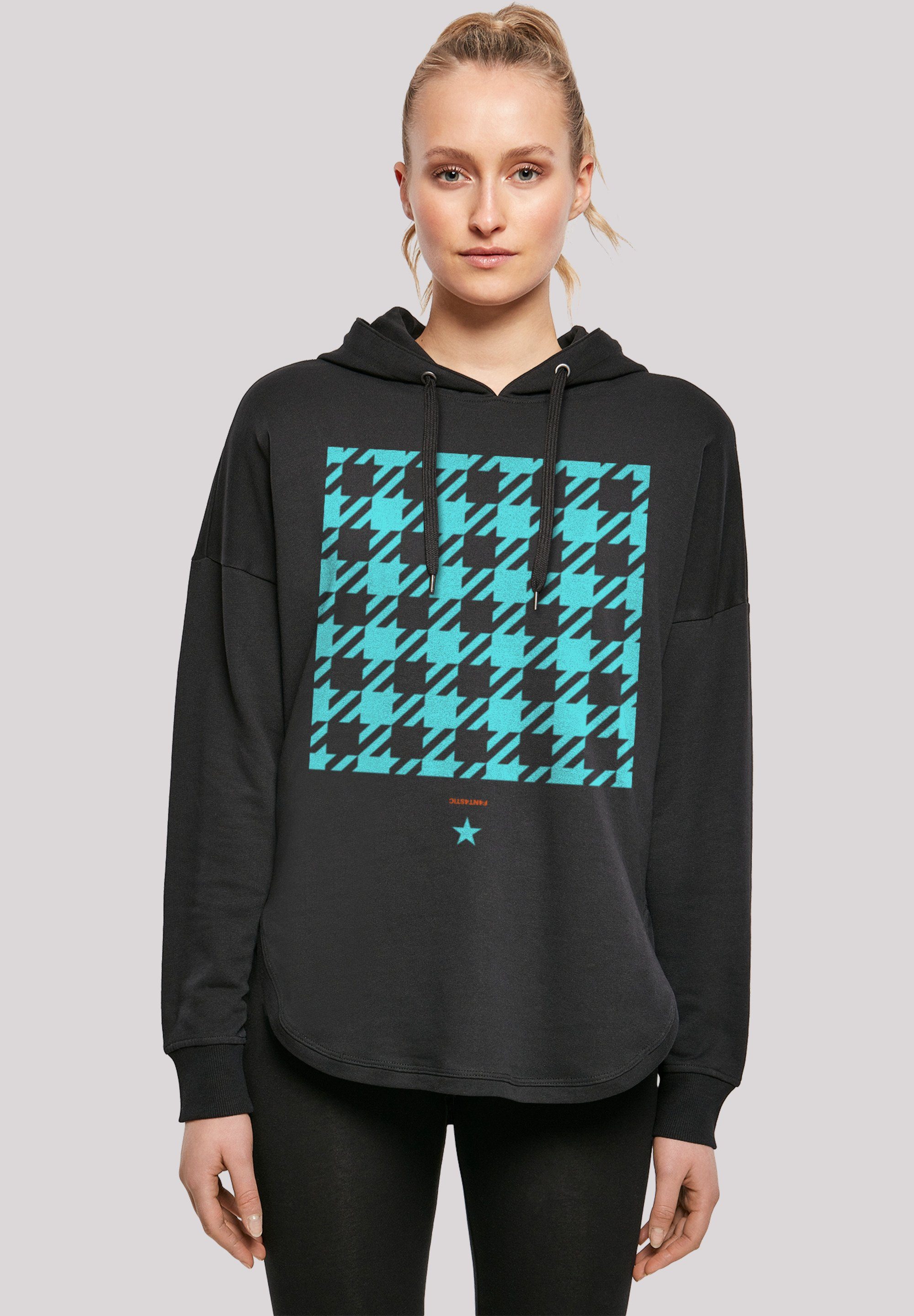F4NT4STIC Kapuzenpullover "Hahnentritt Karo blau", Print günstig online kaufen