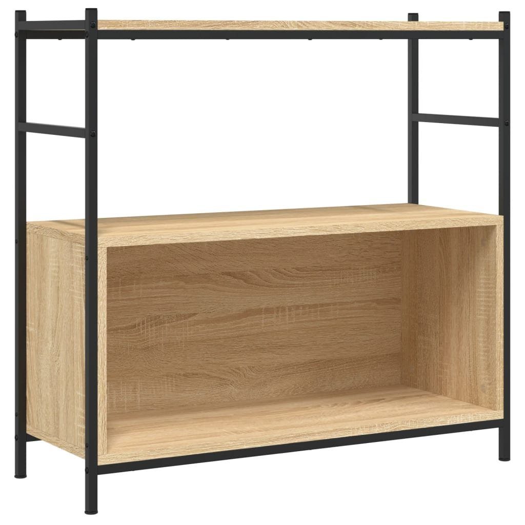 Sonoma-Eiche Eisen, Bücherregal und vidaXL 1-tlg. Sonoma cm Eiche Bücherregal Holzwerkstoff 80x30x78,5