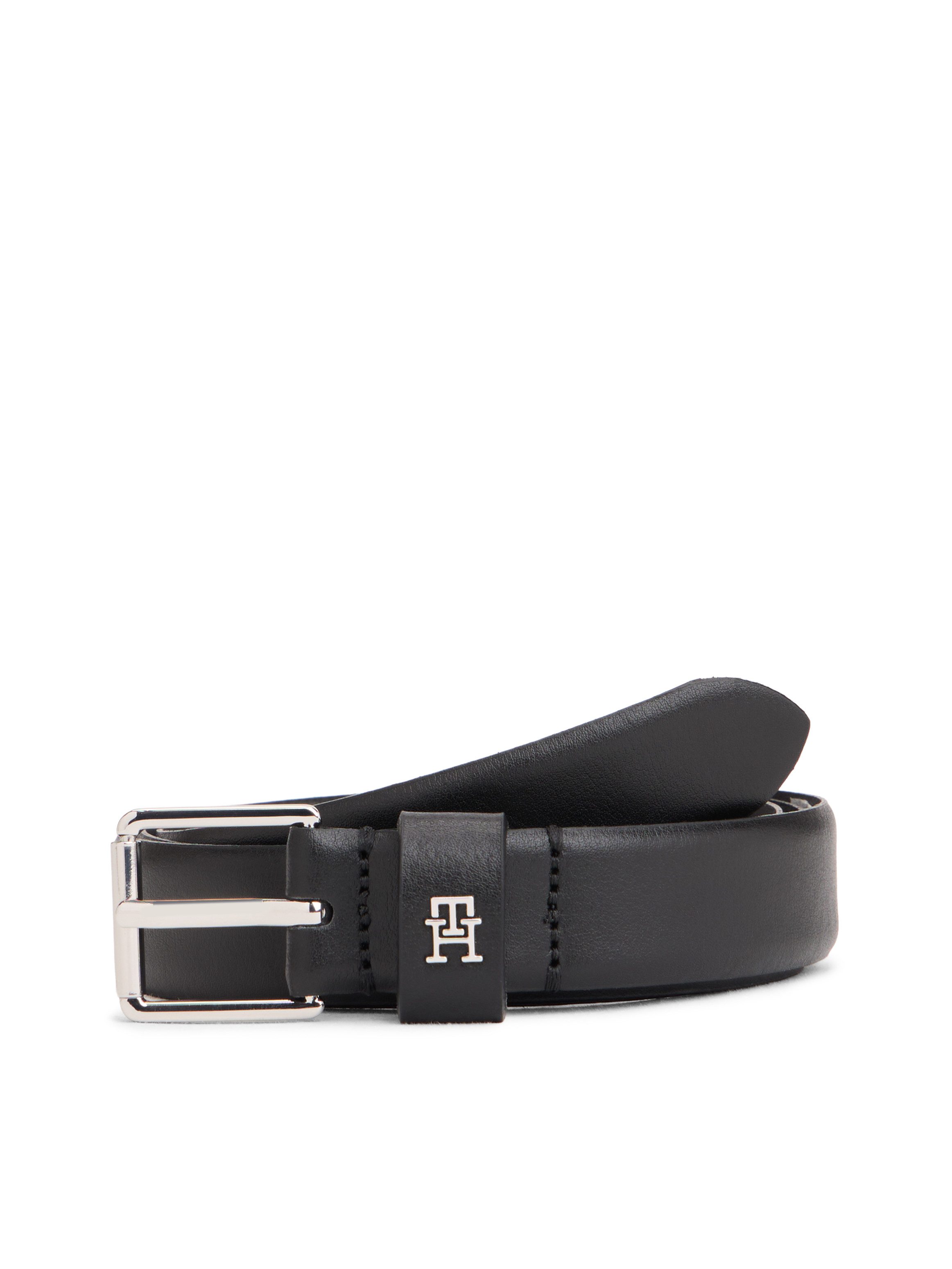 Tommy Hilfiger Ledergürtel SQUARE 2.5 cm breit SILVER Größenverstellbar durch Schnalle