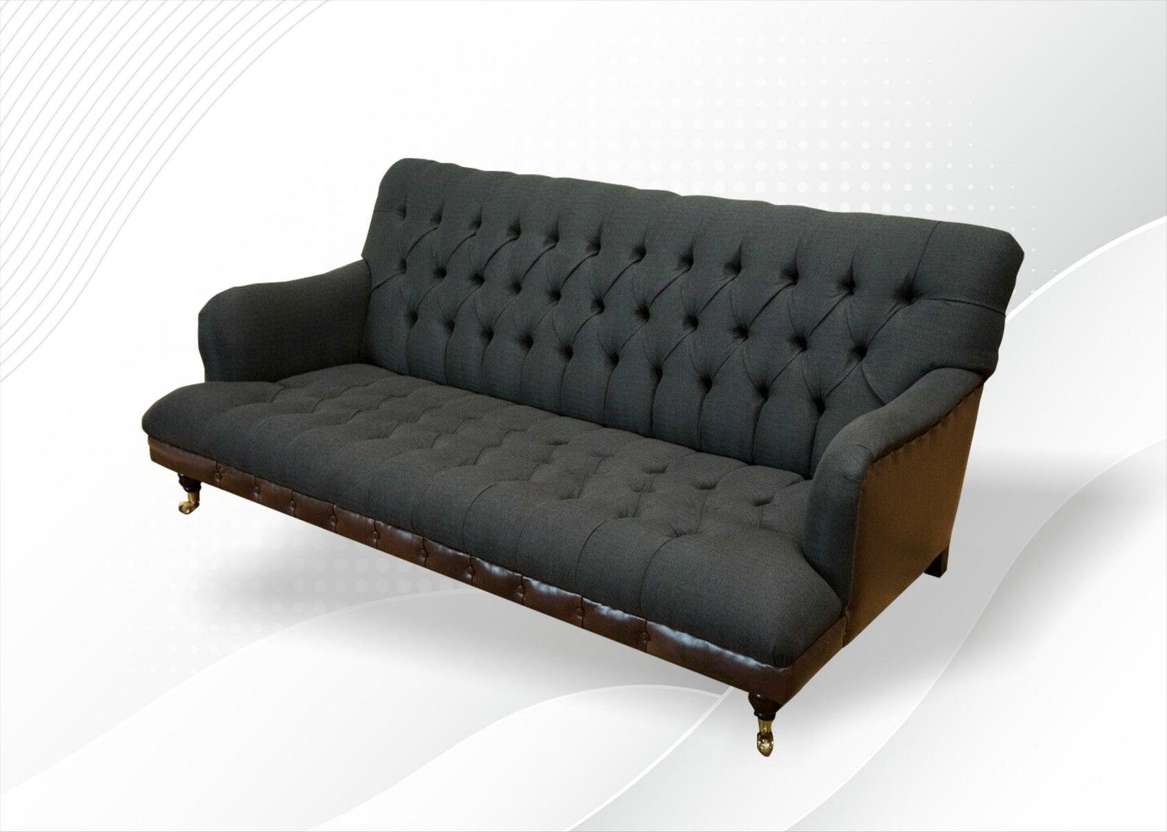 JVmoebel Chesterfield-Sofa, Chesterfield 3 Die Couch Design Sitzer cm, Knöpfen. mit Sofa Rückenlehne 190