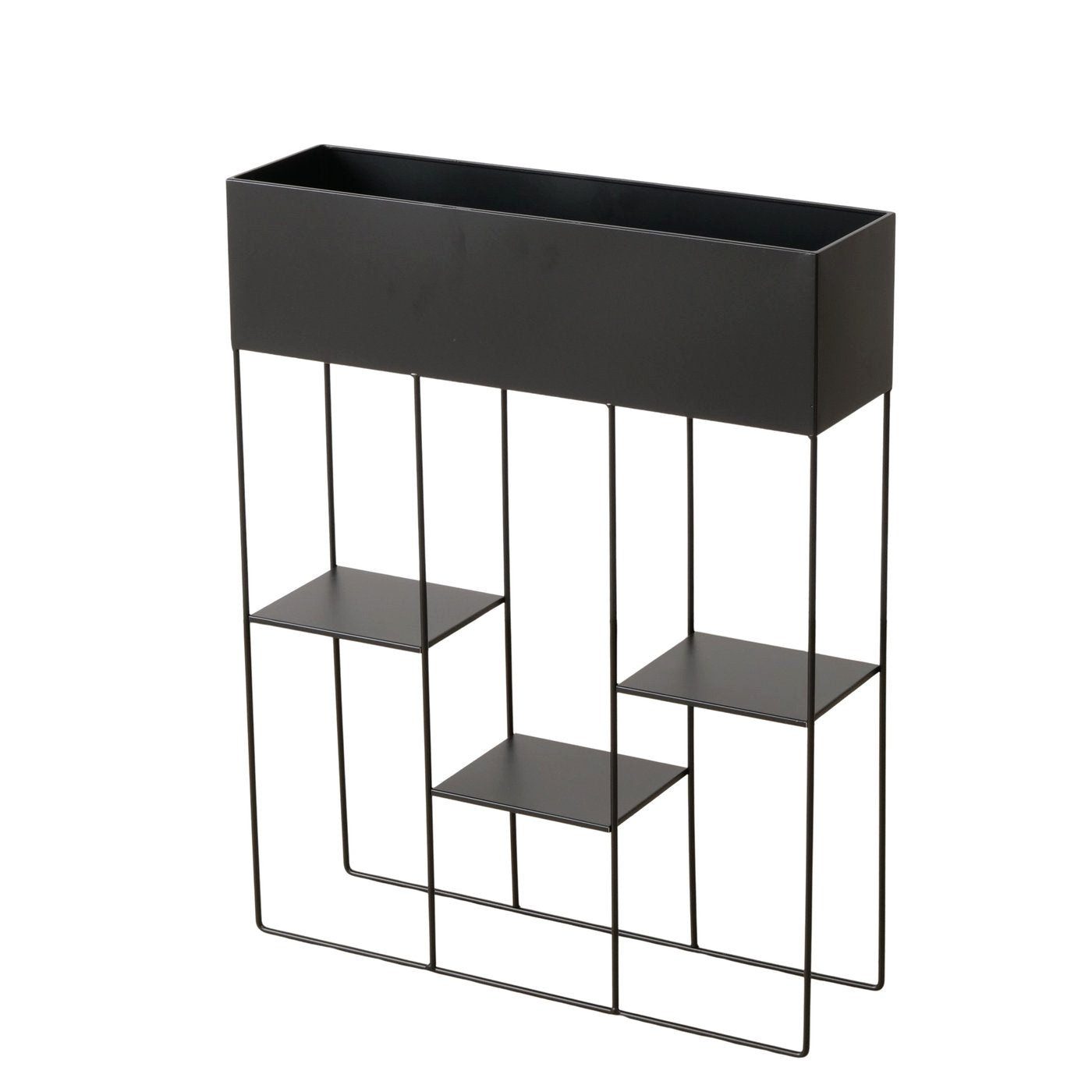 BOLTZE Mehrzweckregal Modernes Regal aus Metall mit 3 Regalböden und Blumenkasten (indoor) v