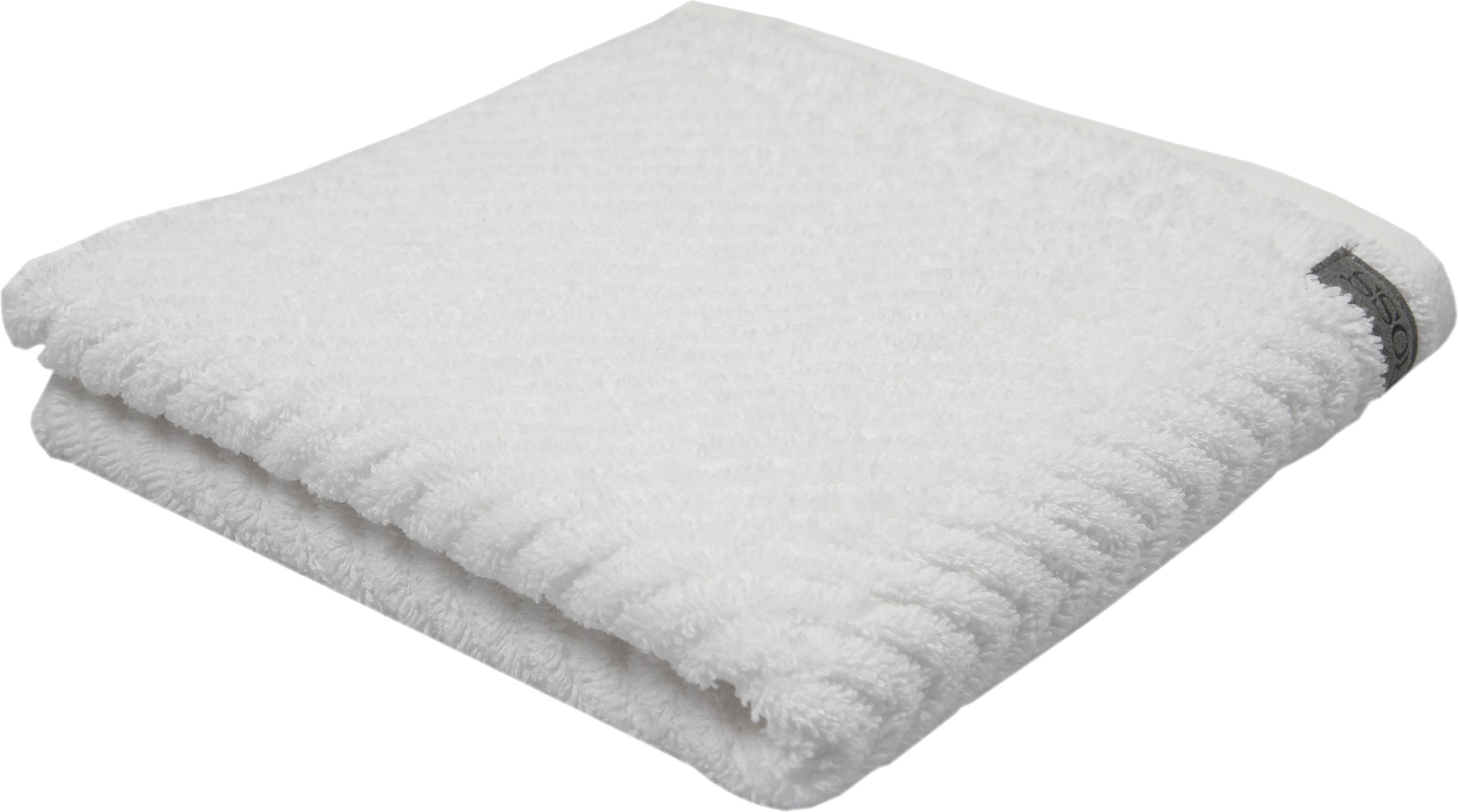 ROSS Handtuch Smart, Frottier (2-St), Uni-Rippe mit Velourslabel