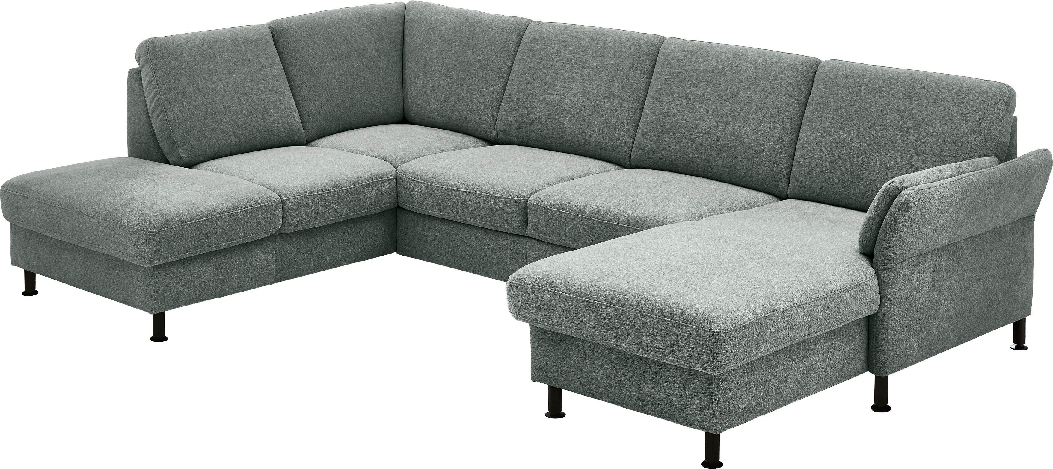 Die PlanBar Wohnlandschaft ZE-EM18013 U-Form, Breite 305 cm, 3 Teile, wahlweise mit Kopfstützen und Liegearmlehne