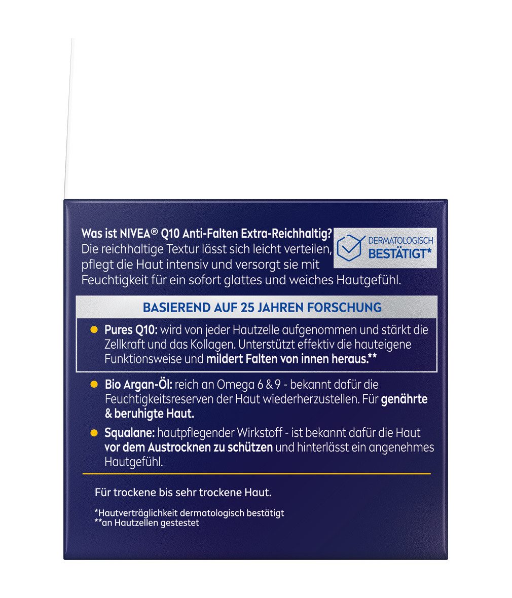 Nivea Anti-Aging-Creme Q10 Anti-Falten Power Reichhaltige Nachtpflege 50ml