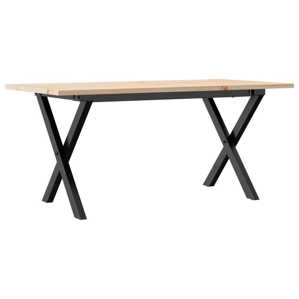 vidaXL Esstisch Couchtisch X-Gestell 90x40x45cm Massivholz günstig online kaufen