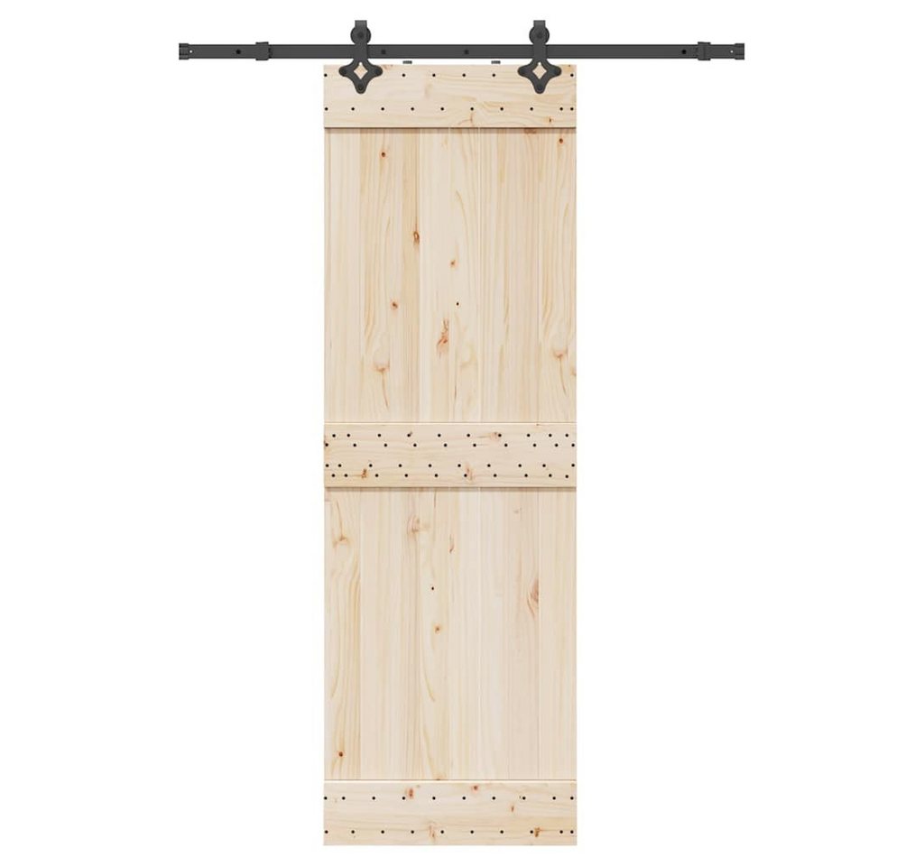 Thumbnail - vidaXL Zimmertür Türbeschlag Türhalterung Schiebetürbeschlag-Set 152,5 cm Stahl Schwarz