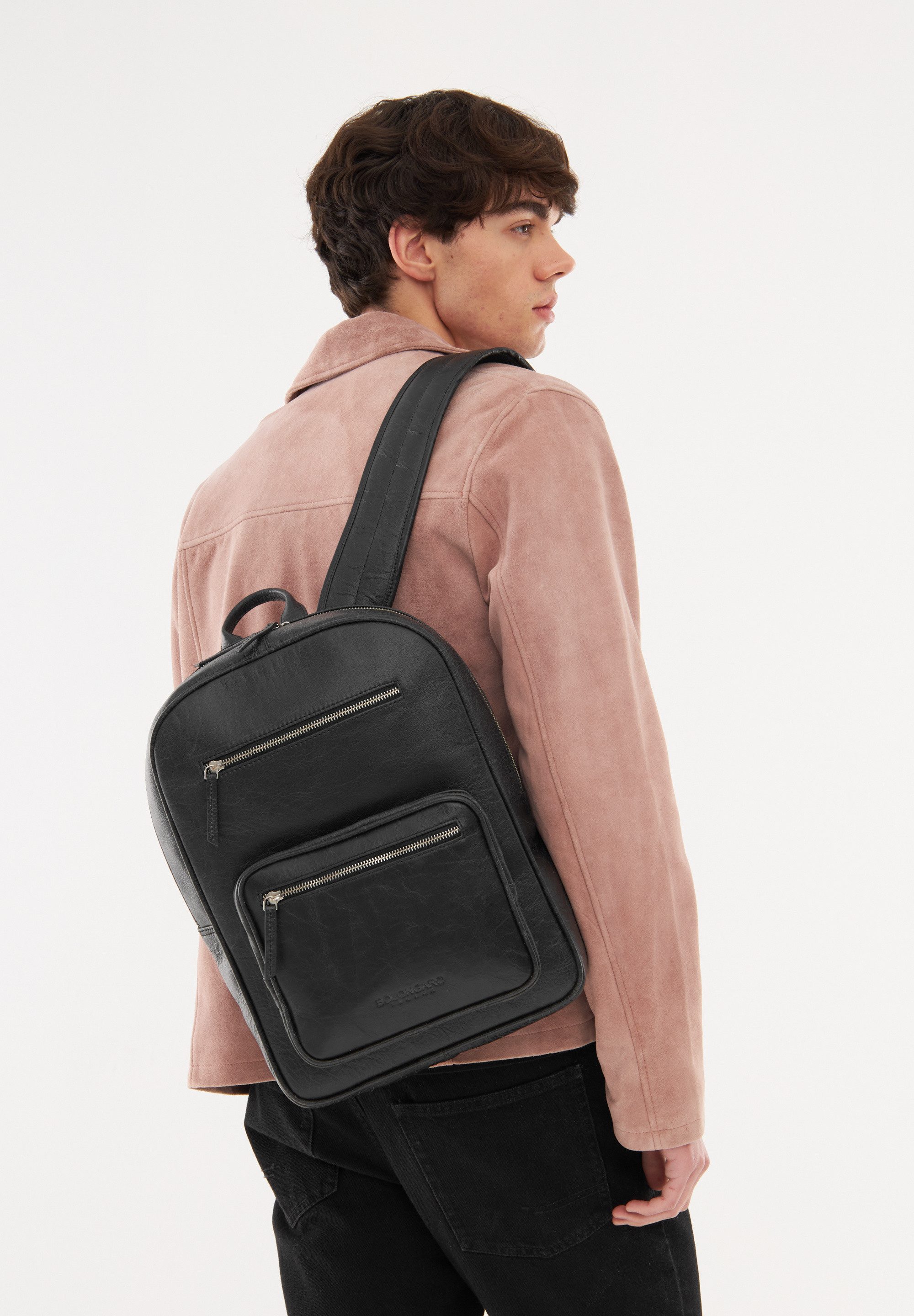 Bolongaro Trevor Rucksack FRANKIE BACKPACK, Zwei Reißverschlusstaschen vorne, Verstellbare Schulterriemen