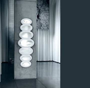 Casa Padrino Spiegel Luxus Designer Spiegel Hochglanzweiß 195 x H. 67 cm - Hotel Kollektion