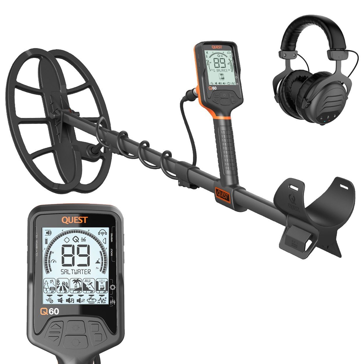 Quest Metalldetektor Q60 (BeastX), Wasserdicht