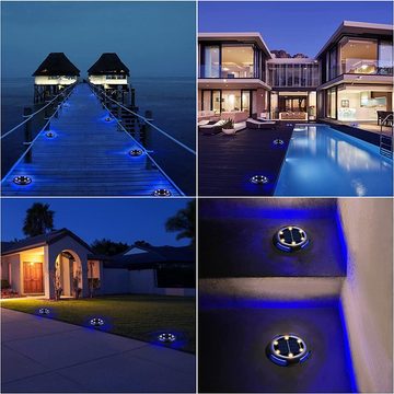 GelldG LED Solarleuchte Solar Bodenleuchten Außen 8 Stück LED Solarlampen für Außen Garten