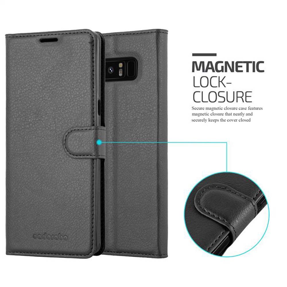 Cadorabo Handyhülle für Samsung Galaxy NOTE 8 Hülle Samsung Galaxy NOTE 8, Hülle Schutzhülle mit Standfunktion, Kartenfach und Magnetverschluss
