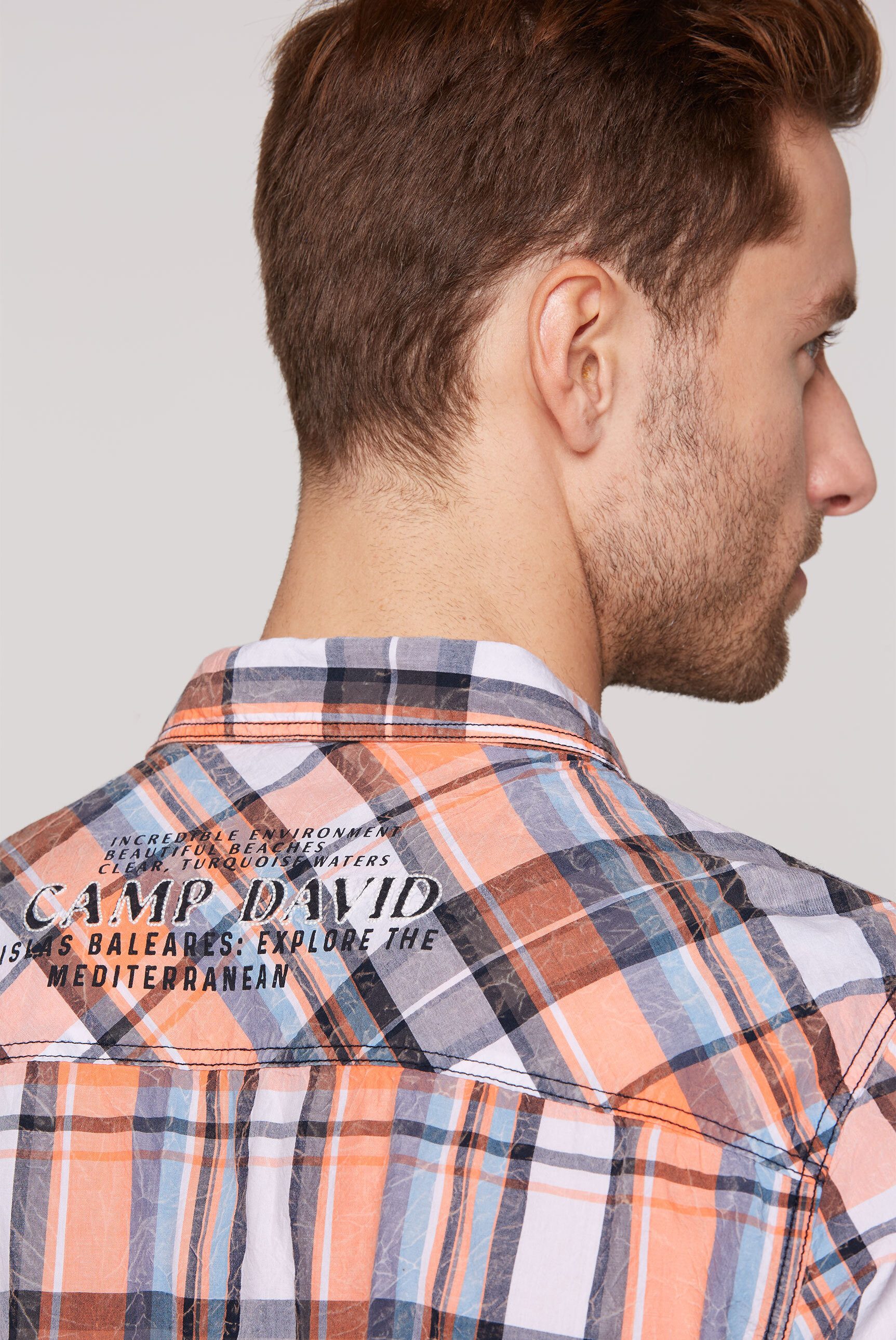 CAMP DAVID Kurzarmhemd aus Baumwolle