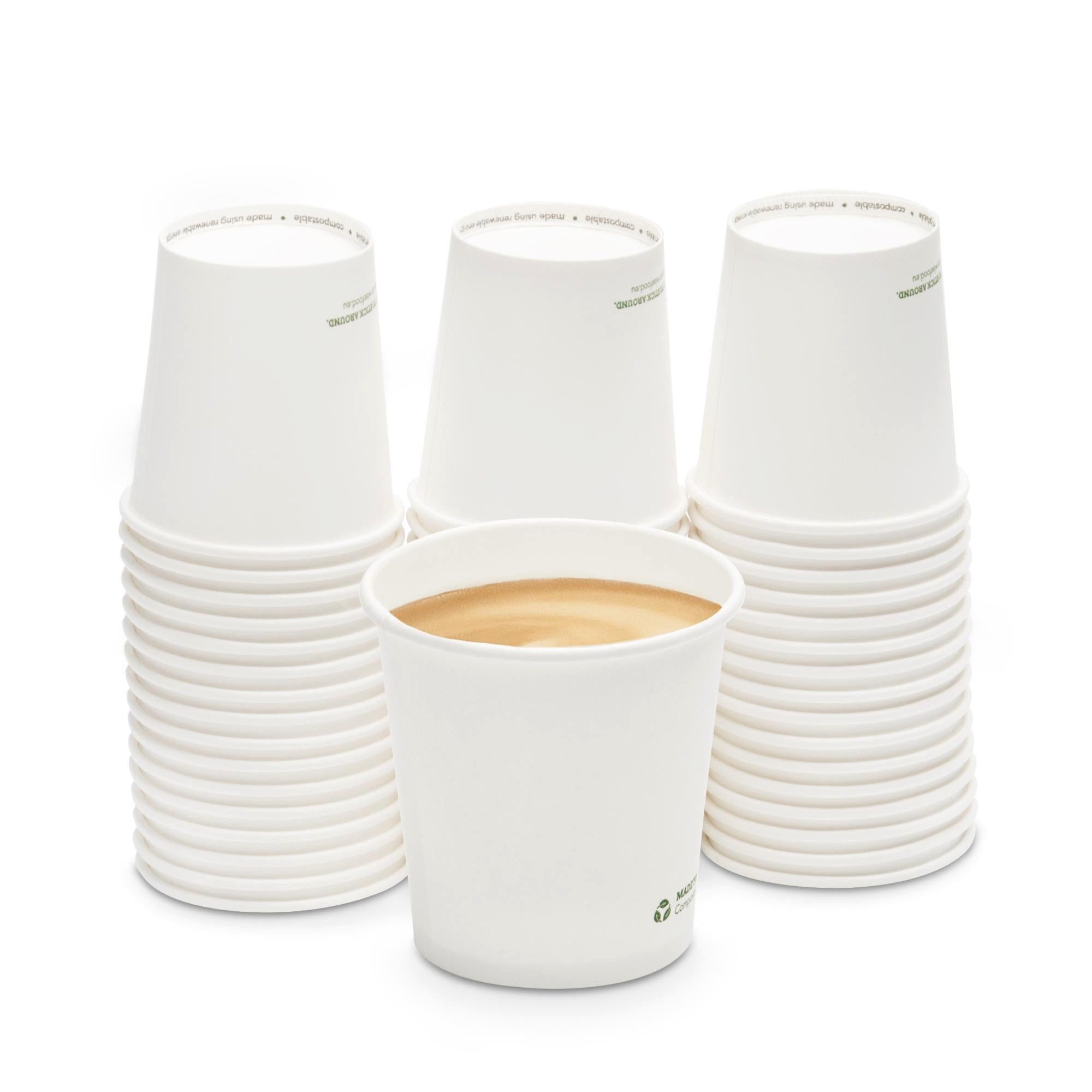 wisefood Einwegbecher Bio-Pappbecher, 100 ml, kompostierbar, 50-tlg., Papier