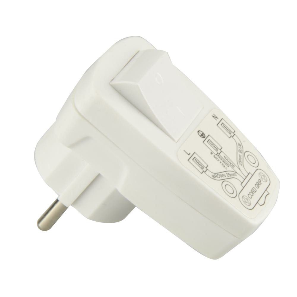 UNITEC Schutzkontakt-Stecker Schalter weiß, mit Steckernetzteil von Unitec