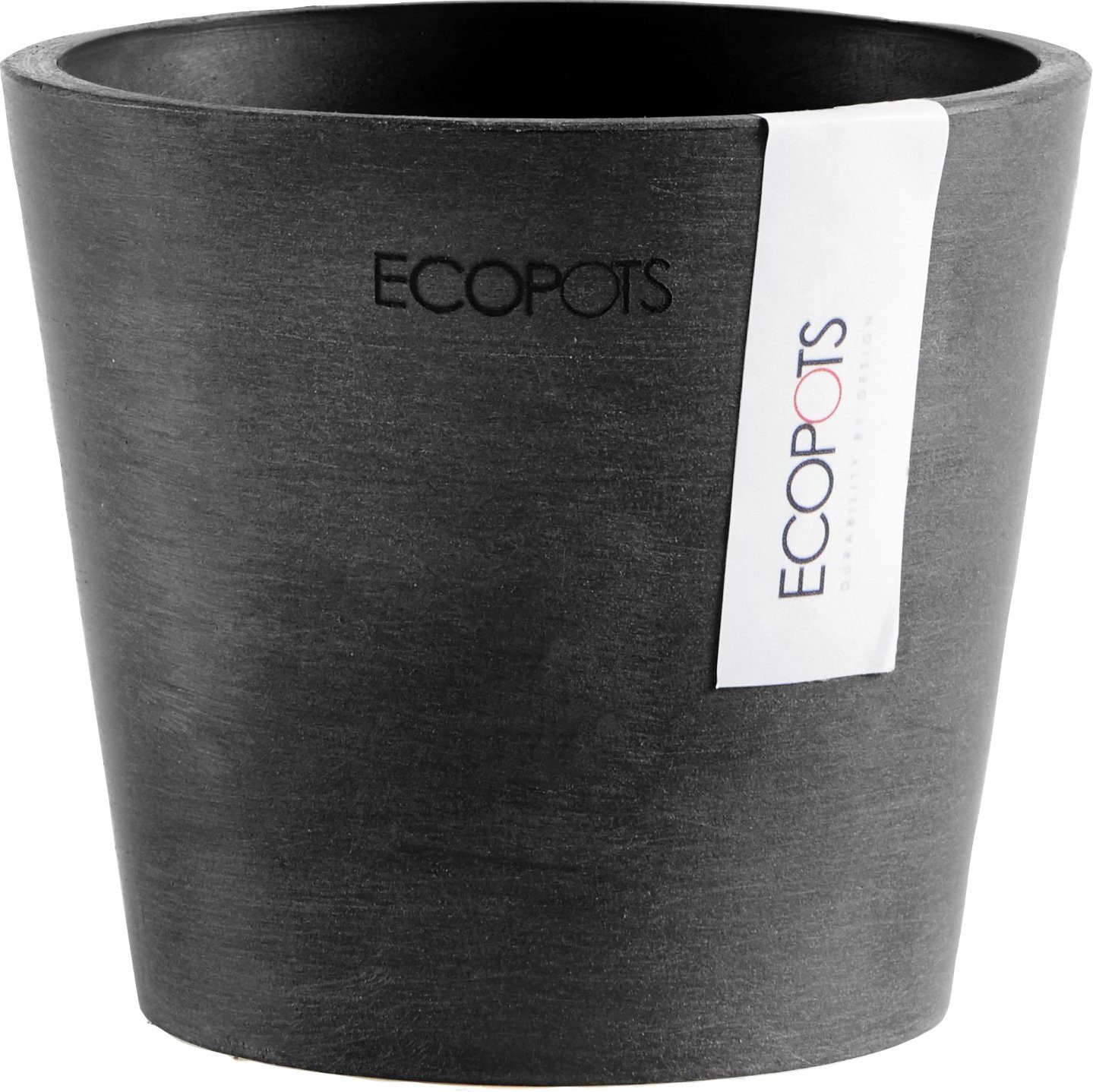 ECOPOTS Blumentopf AMSTERDAM Mini Dark Grey, BxTxH: 10,5x10,5x9,2 cm | Pflanzkübel