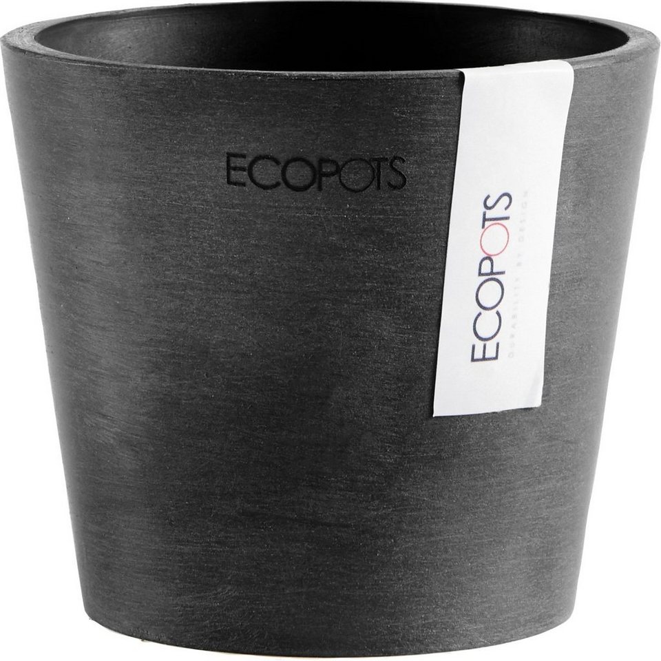 ECOPOTS Blumentopf AMSTERDAM Mini Dark Grey, BxTxH: 10,5x10,5x9,2 cm