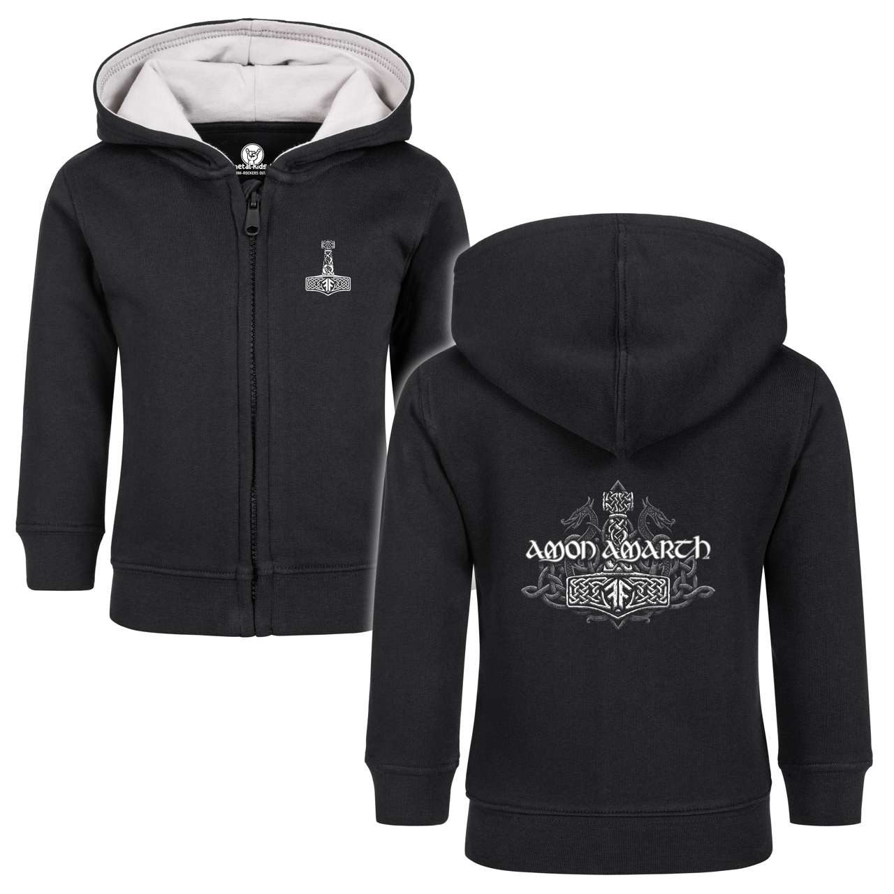Kapuzensweatjacke mit Amon Amarth (Thors Hammer) Aufdruck für Babys (0–24 M)