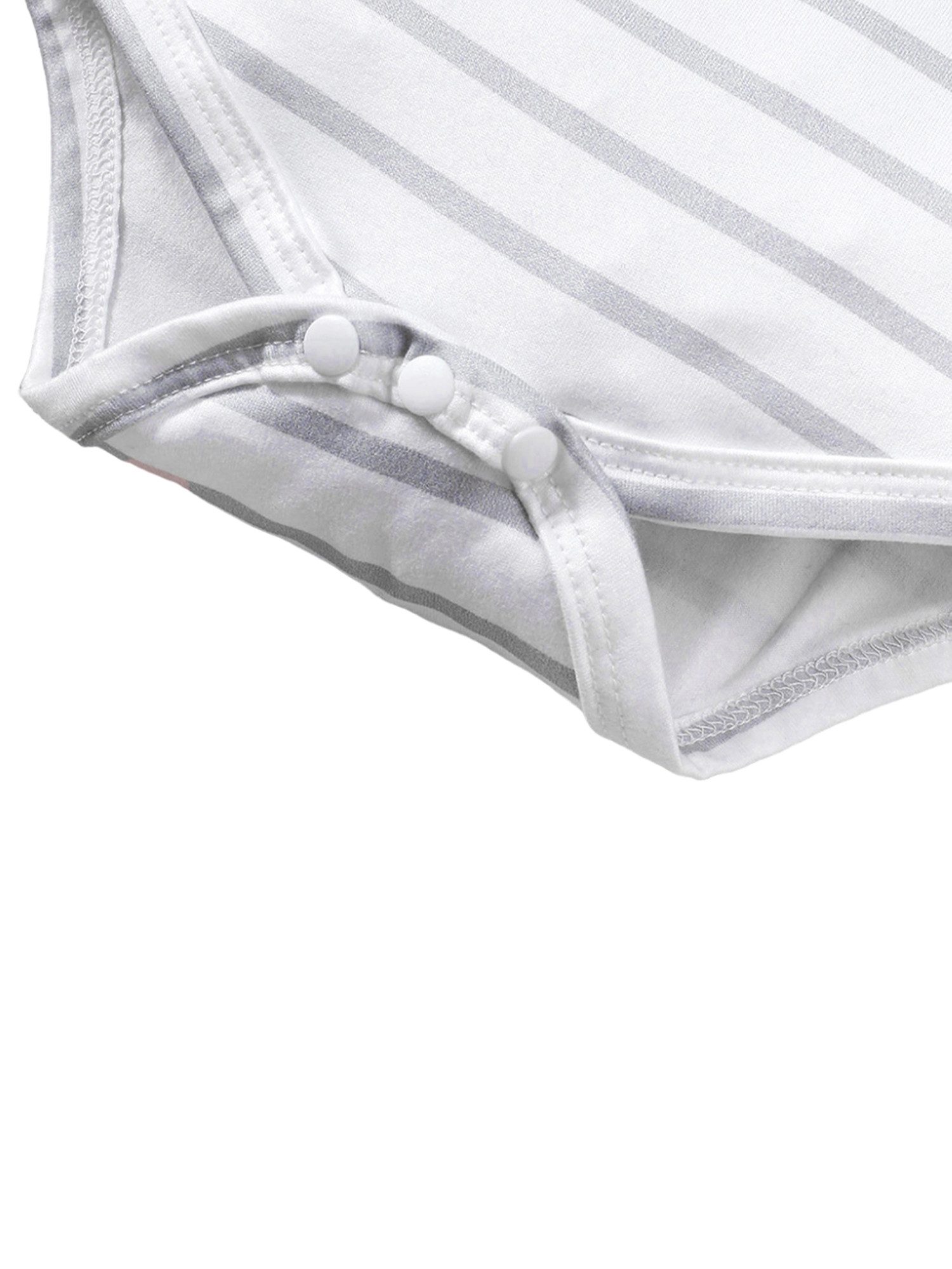 Lapastyle Langarmshirt & Hose Baby-Set für Neugeborene, gestreifter Pullover & Overall mit Tierdruck (Set, 2-ylg) Niedlicher Geburtstagsanzug für Baby Jungen, langärmliger Strampler
