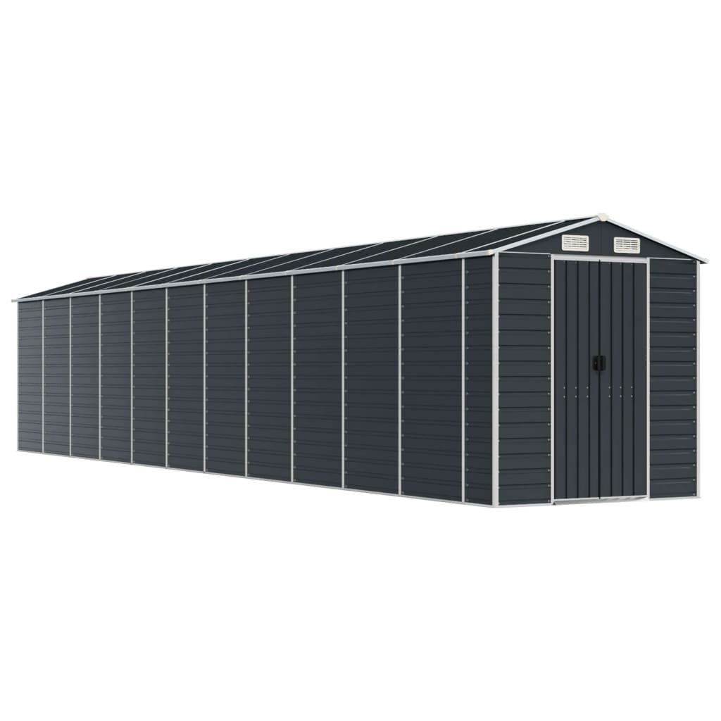 vidaXL Gartenhaus Gerätehaus Anthrazit 191x980x198 cm Verzinkter Stahl