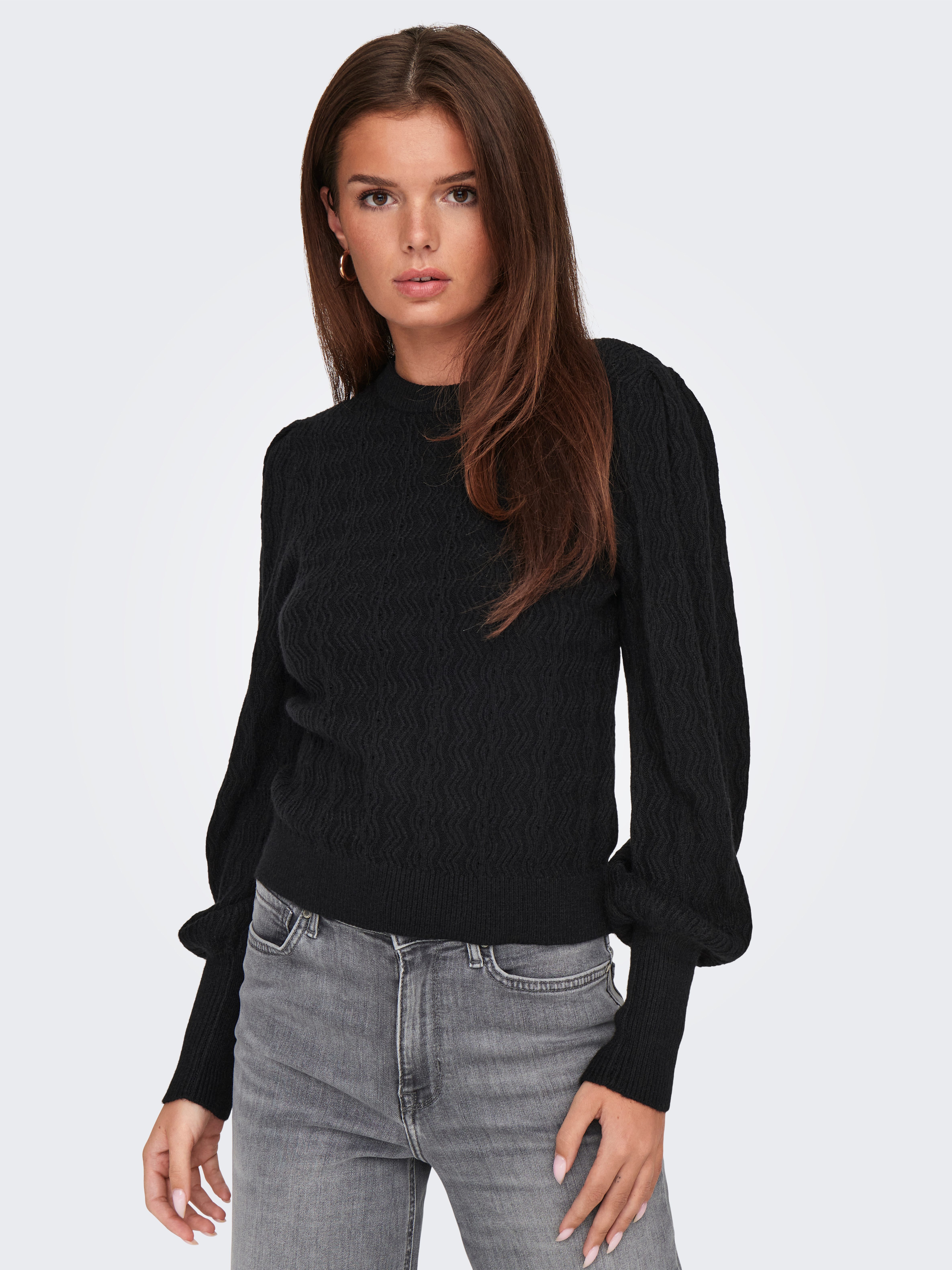 ONLY Rundhalspullover ONLKATIA LS STRUC PUFF günstig online kaufen