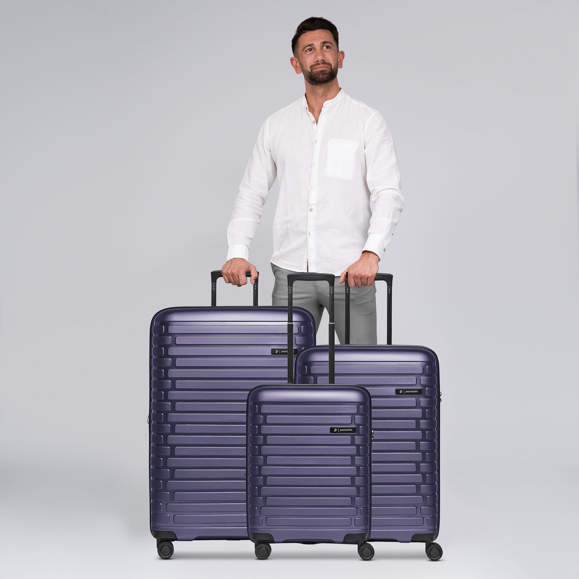 Pactastic Trolleyset Collection 04, 4 Rollen, (3-teilig, 3 tlg), Polypropylen