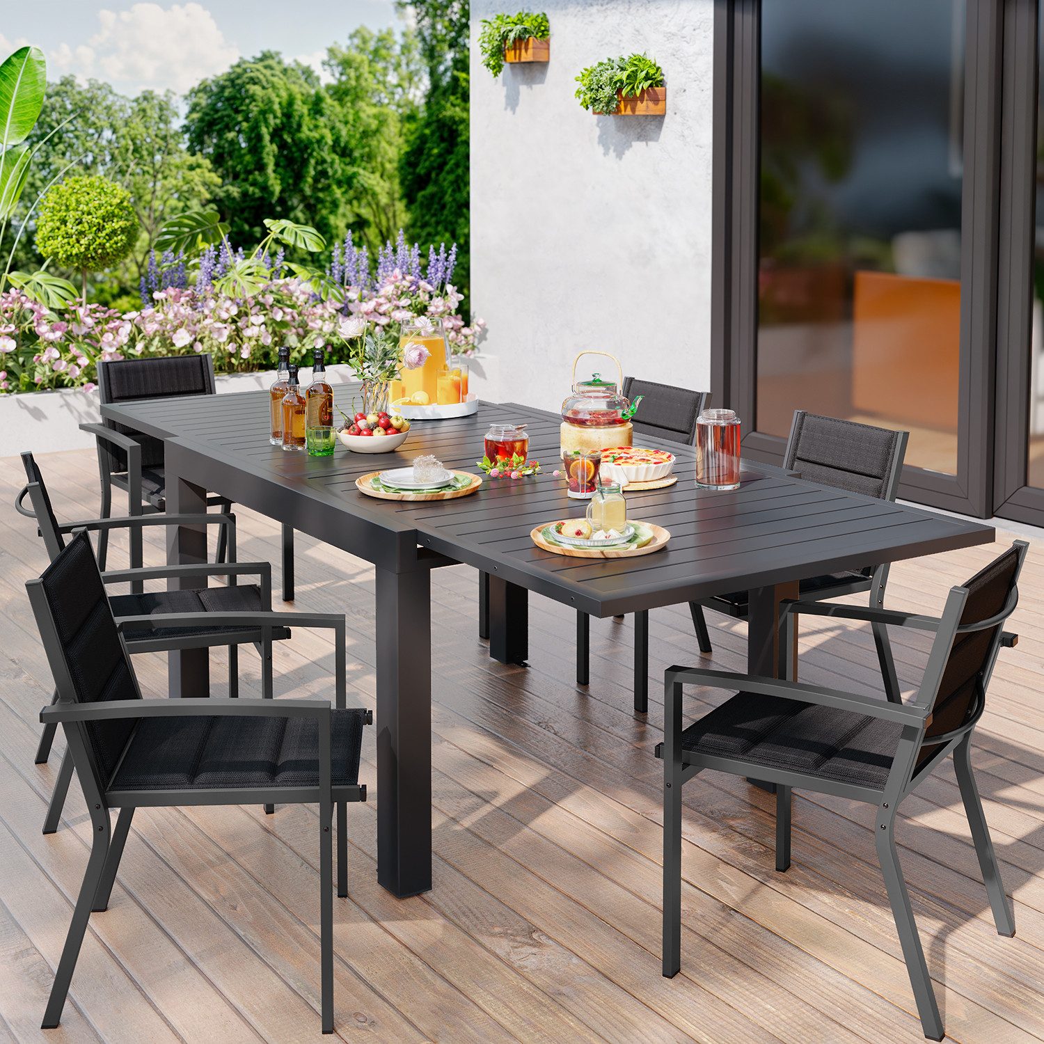 HOMALL Gartenstuhl Balkonstühle (2er Set) Stapelbare günstig online kaufen