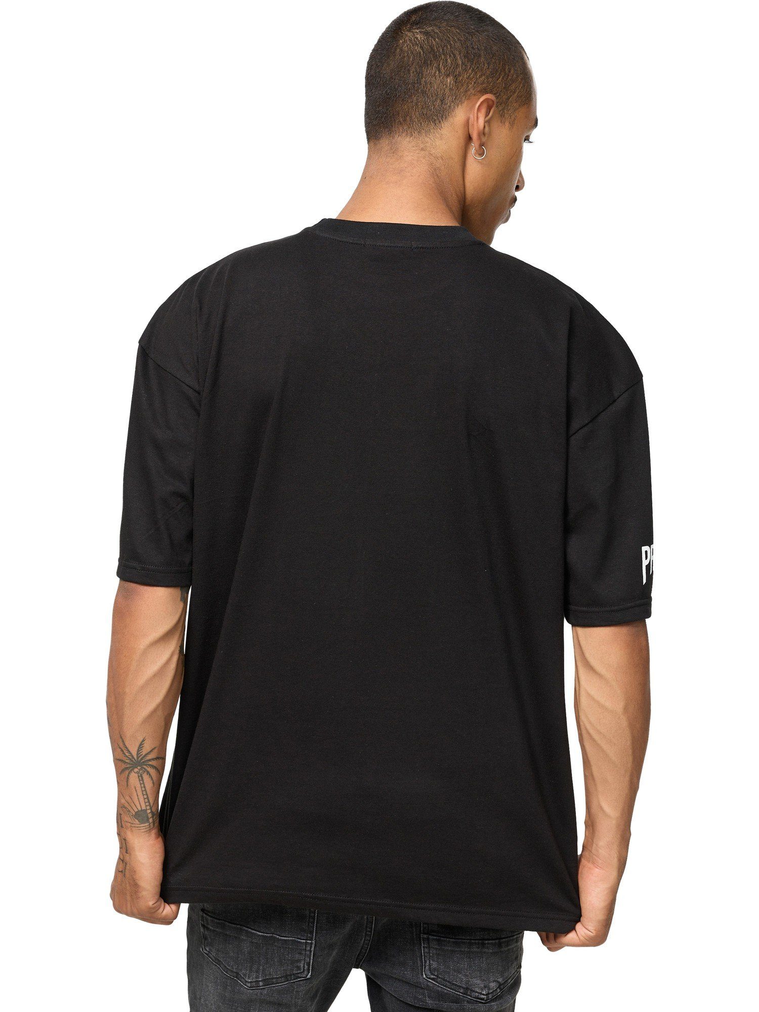 trueprodigy Oversize-Shirt Dilan Logoprint Rundhals dicker Stoff