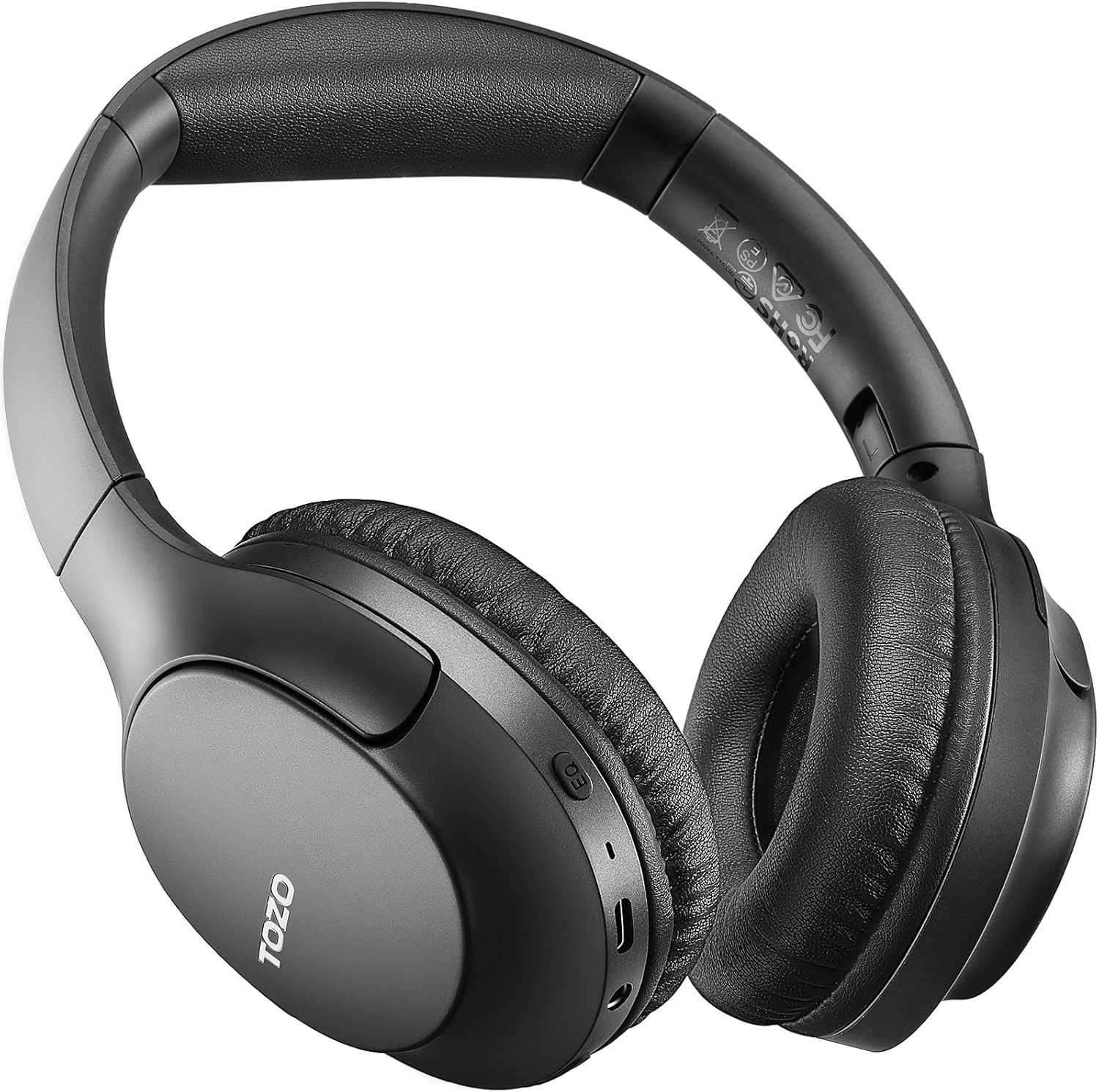 TOZO ENC Noise Cancelling Kopfhörer mit App Steuerung, 70 Std Spielzeit Headset (Ergonomisches, faltbares Design für hohen Tragekomfort und einfache Portabilität. Perfekt für Reisen, Arbeit und den täglichen Gebrauch – Musikgenuss jederzeit, überall., Bluetooth, Stereo Tiefer Bass mit HERVORRAGENDE KLANGQUALITÄT)