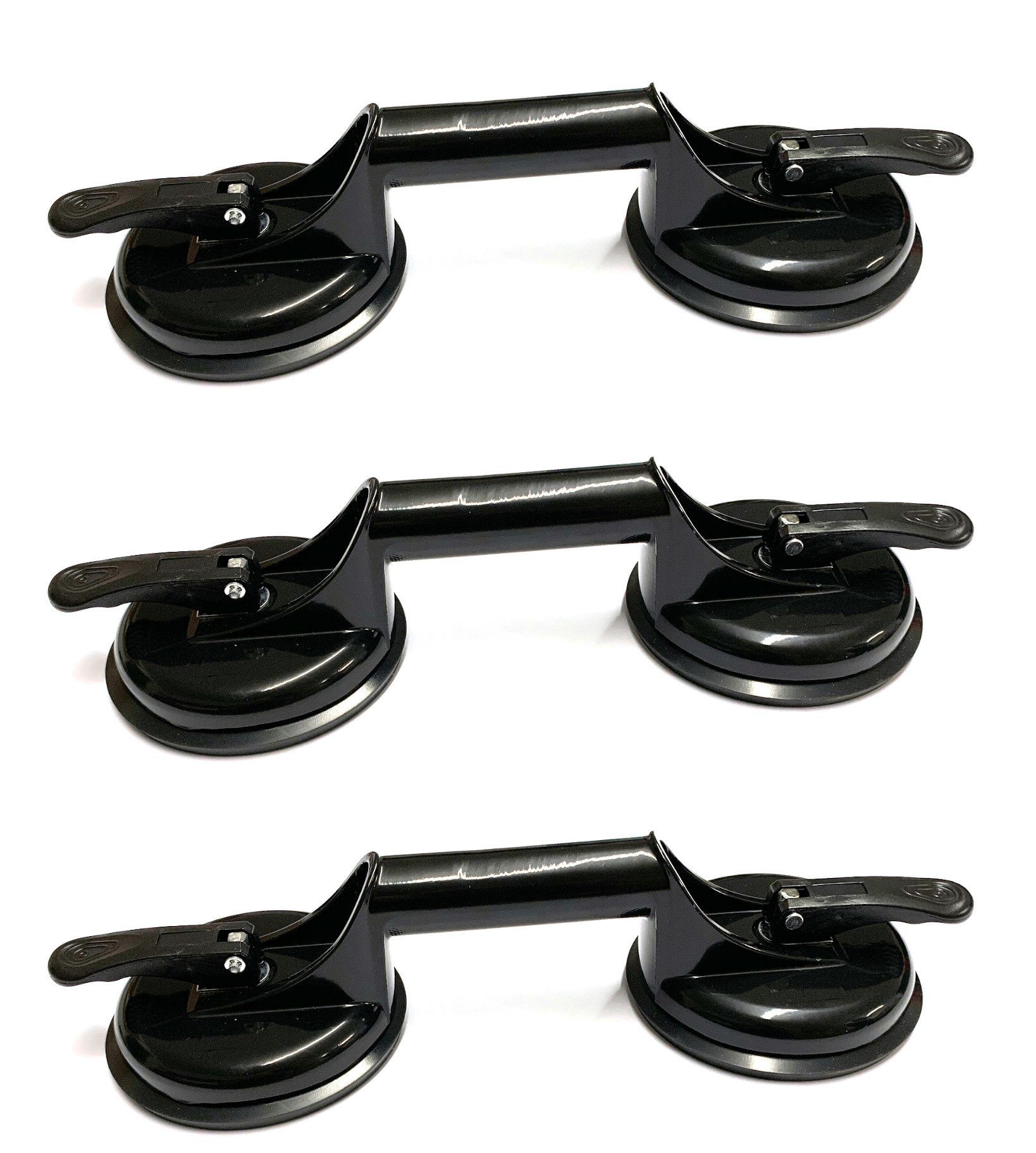 Saugheber mit 2 Saugnäpfen schwarz