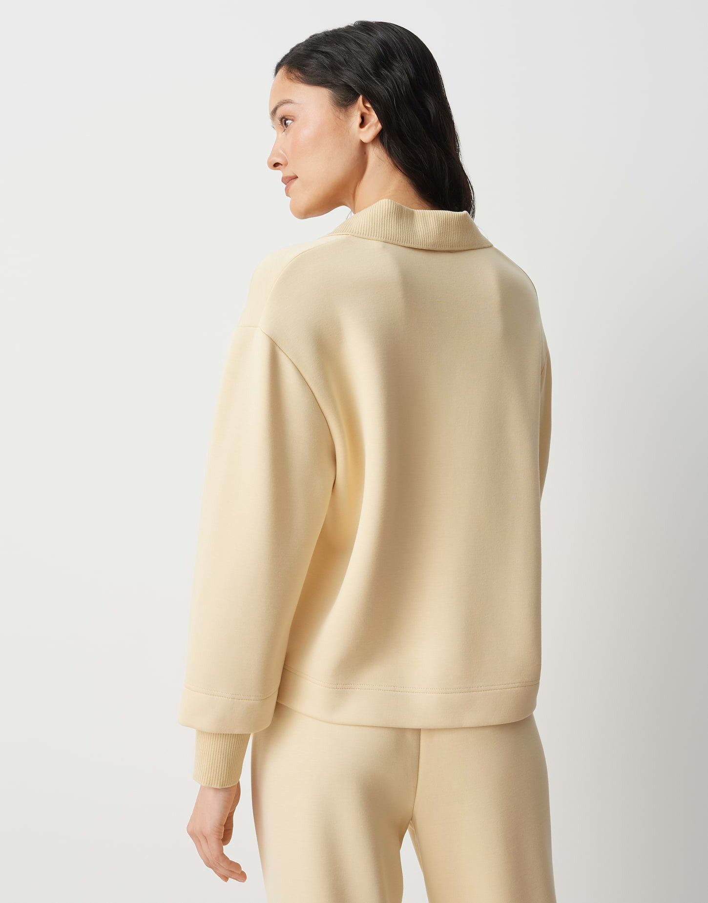 OPUS Sweatshirt Gyha im weichen Viskose Mix Lockere Passform, gerader Schnitt, überschnittene Schulter, Polokragen – Bild 3 von 5