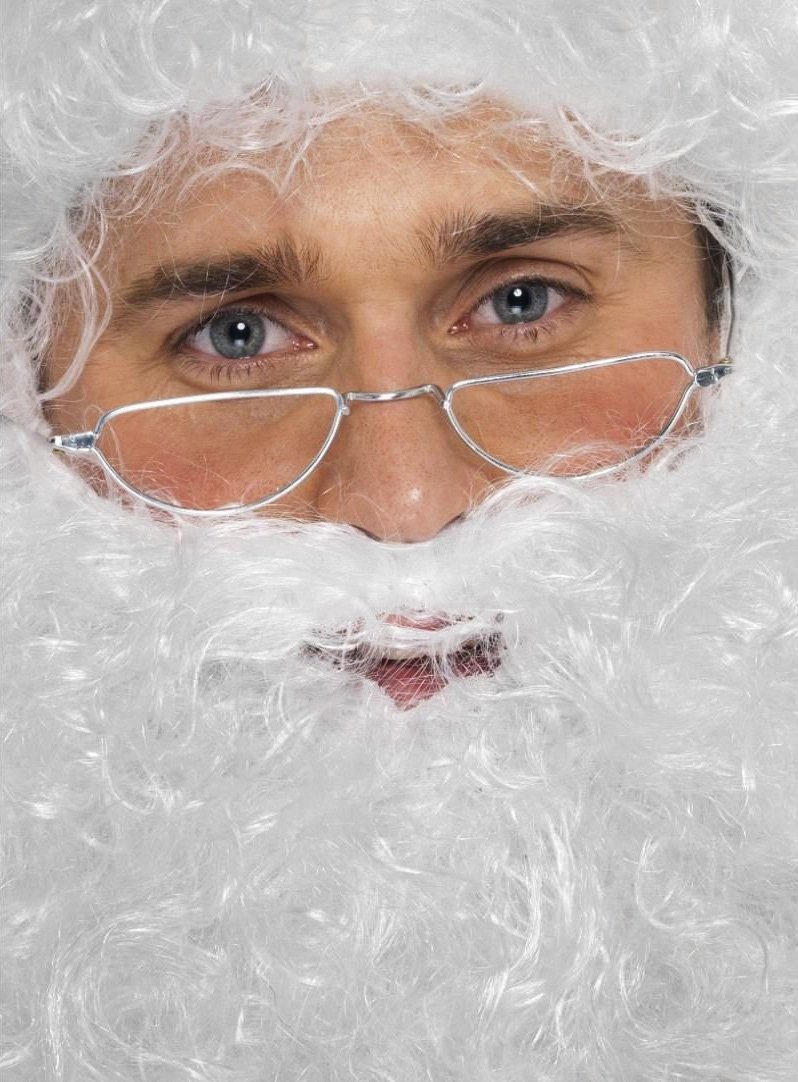 Metamorph Kostüm Weihnachtsmannbrille - Arzt-Brille für Fasching, Ein Очкиgestell mit abgeflachter Oberseite