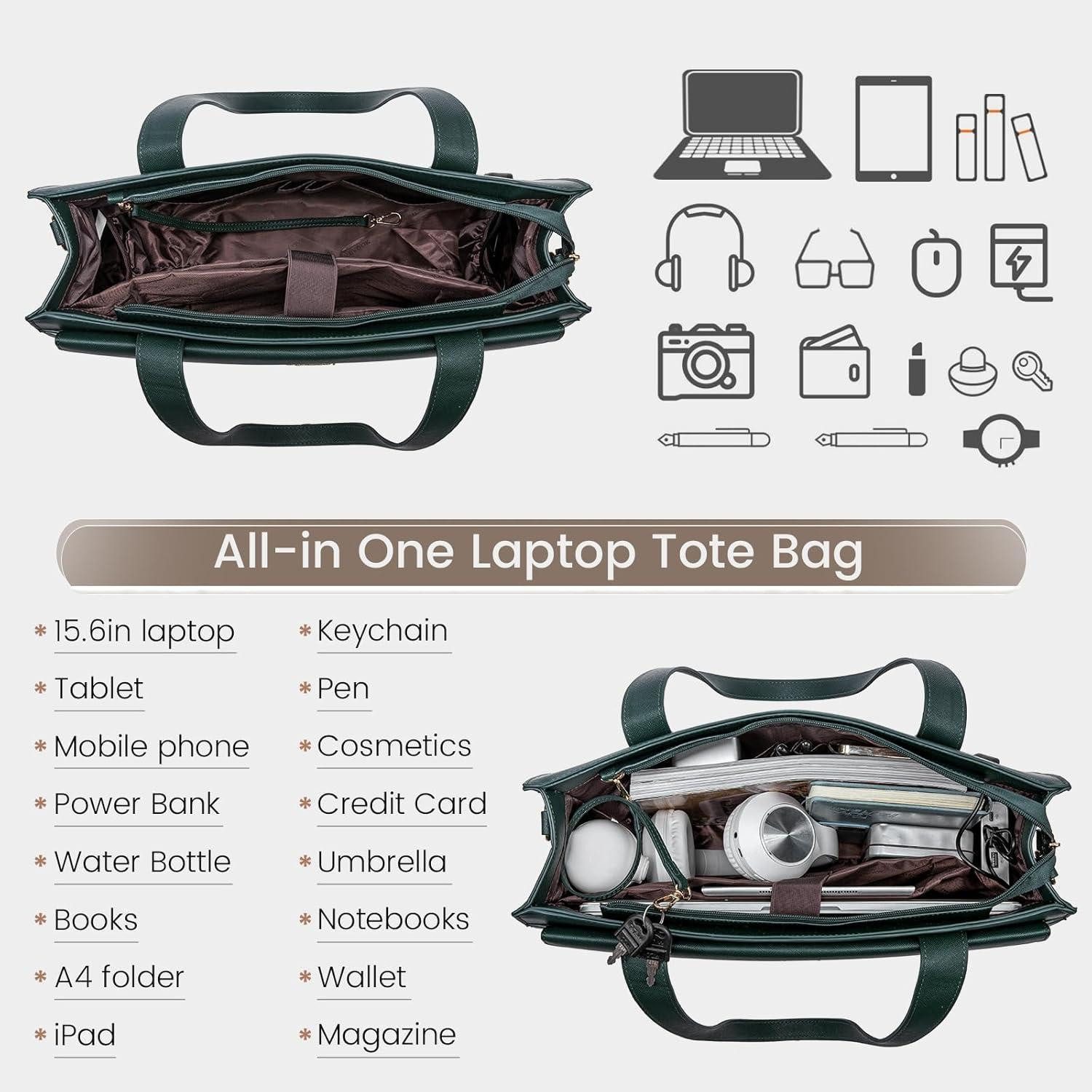 LuxusKollektion Laptoptasche Damen Laptop Handtasche 15,6 Zoll Shopper Umhä günstig online kaufen