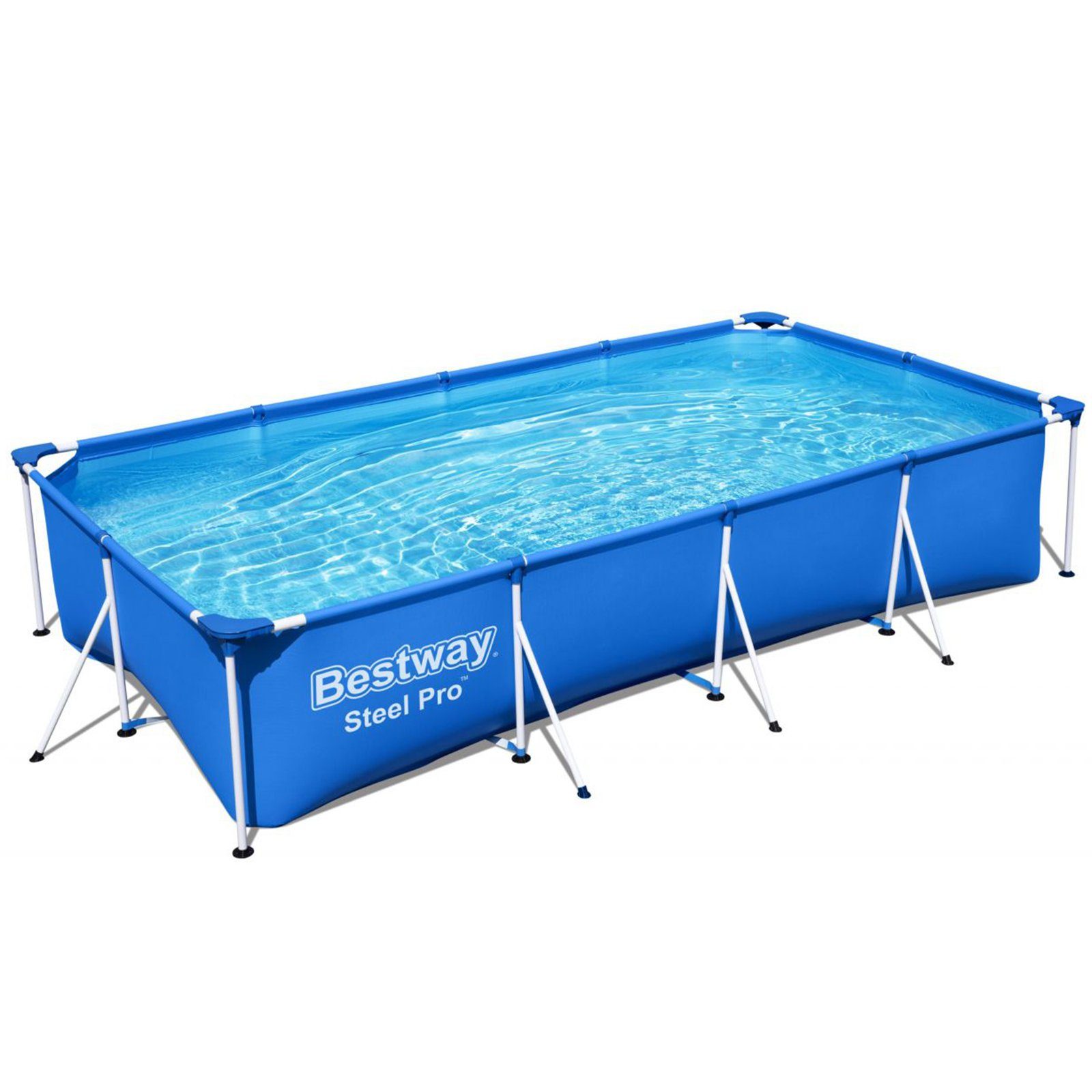 Rechteckpool Steel Pro Frame Pool Swimmingpool rechteckig Stahlrahmen 400x211x81cm