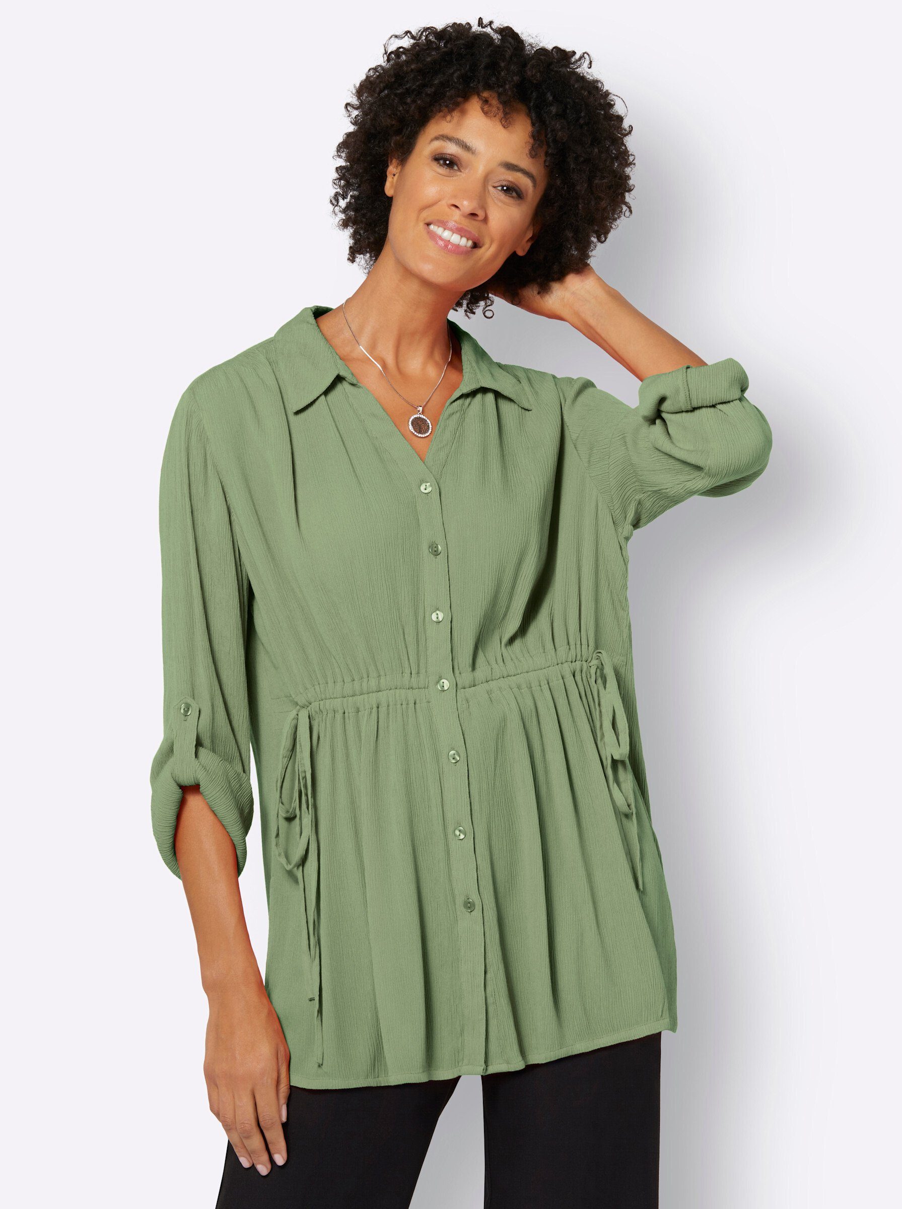 Klassische Bluse Longbluse